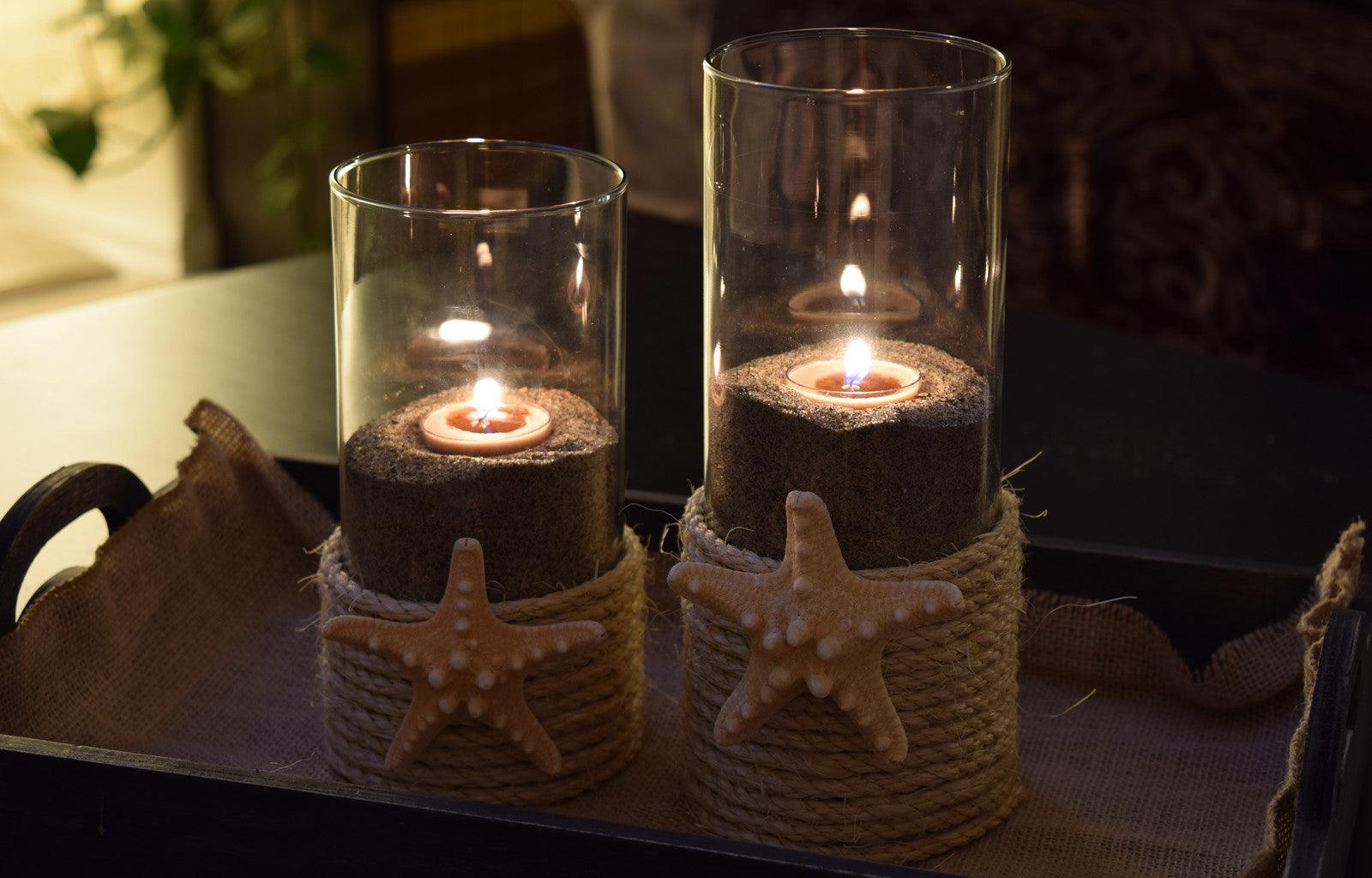 DIY Beach Inspired Starfish Tea Light Candle Holders