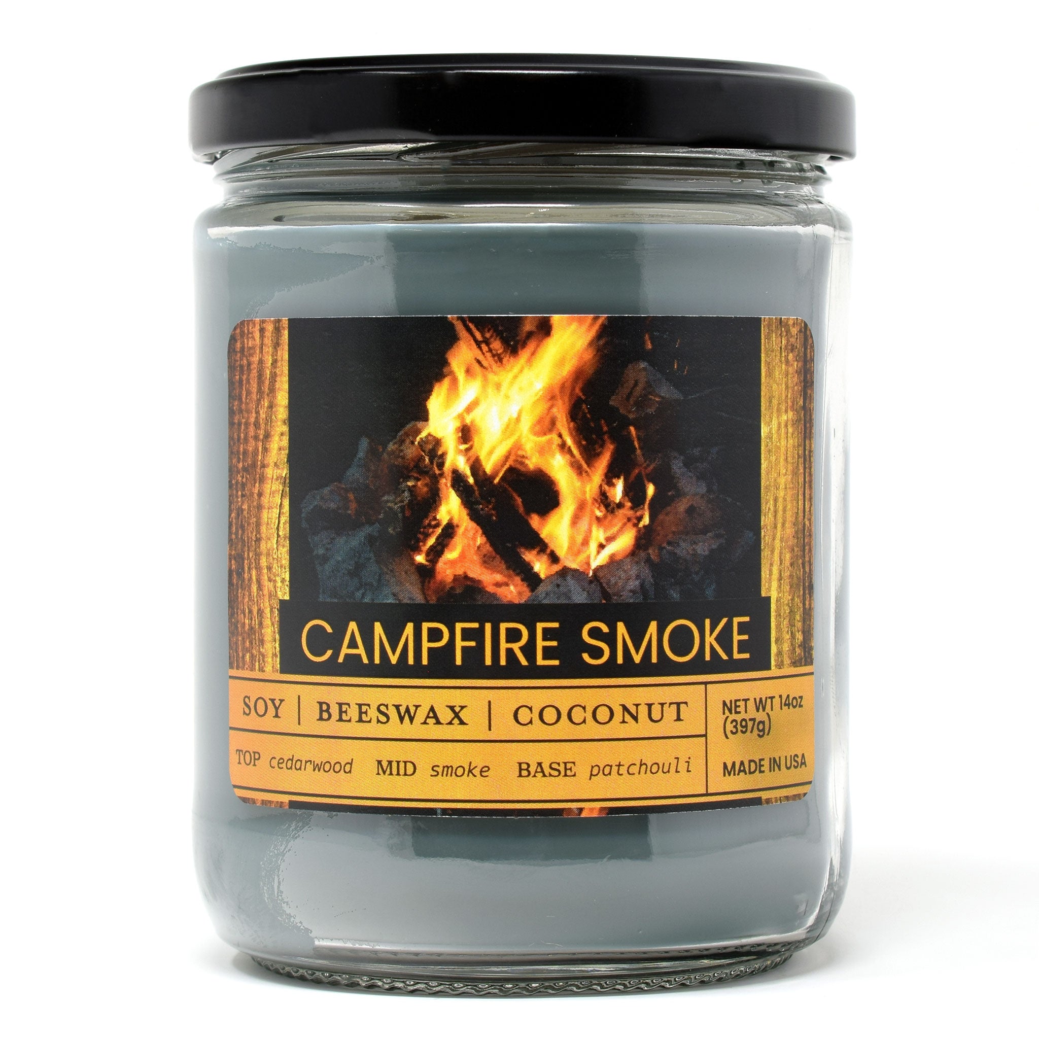 Campfire Smoke, 14oz Candle Jar