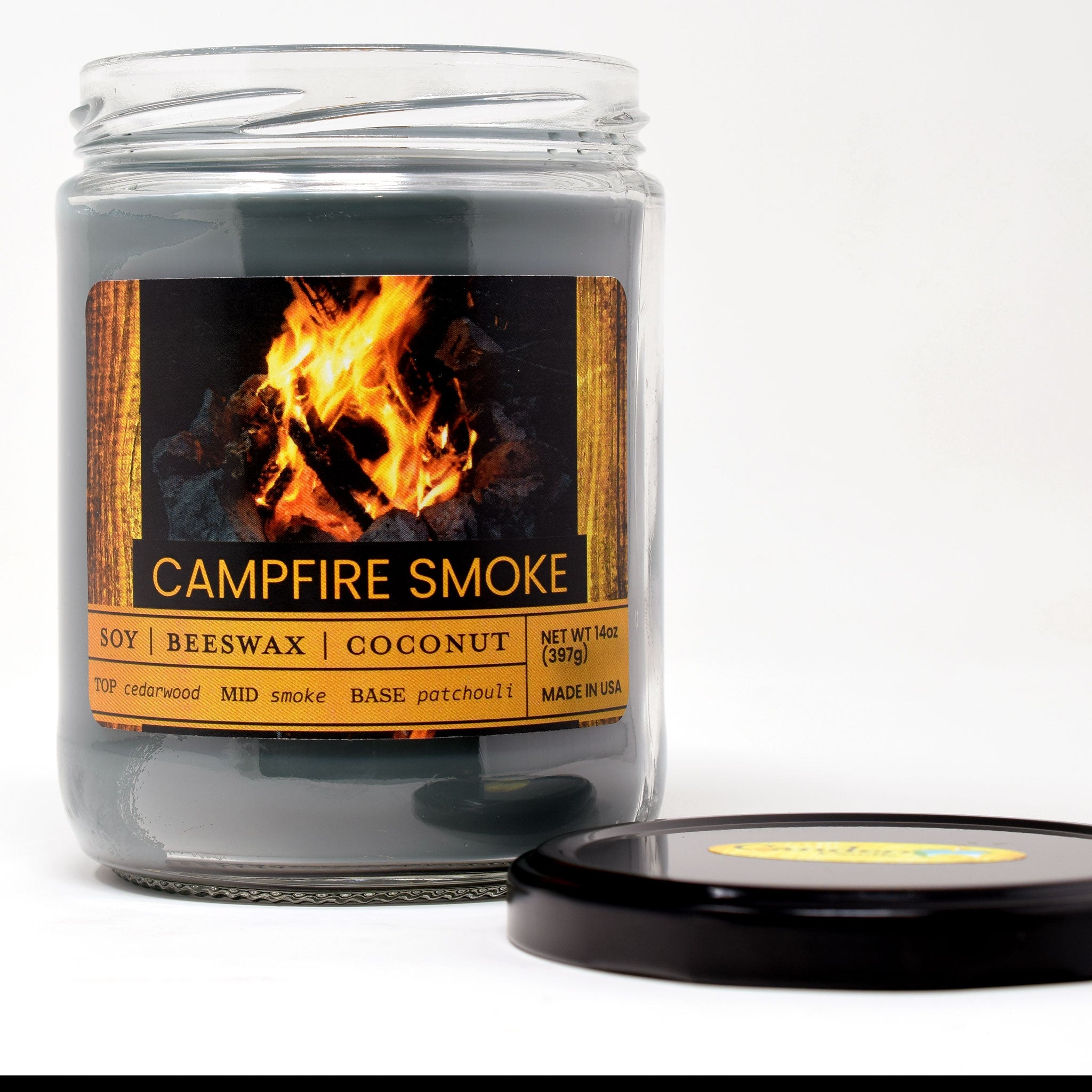 Campfire Smoke, 14oz Candle Jar