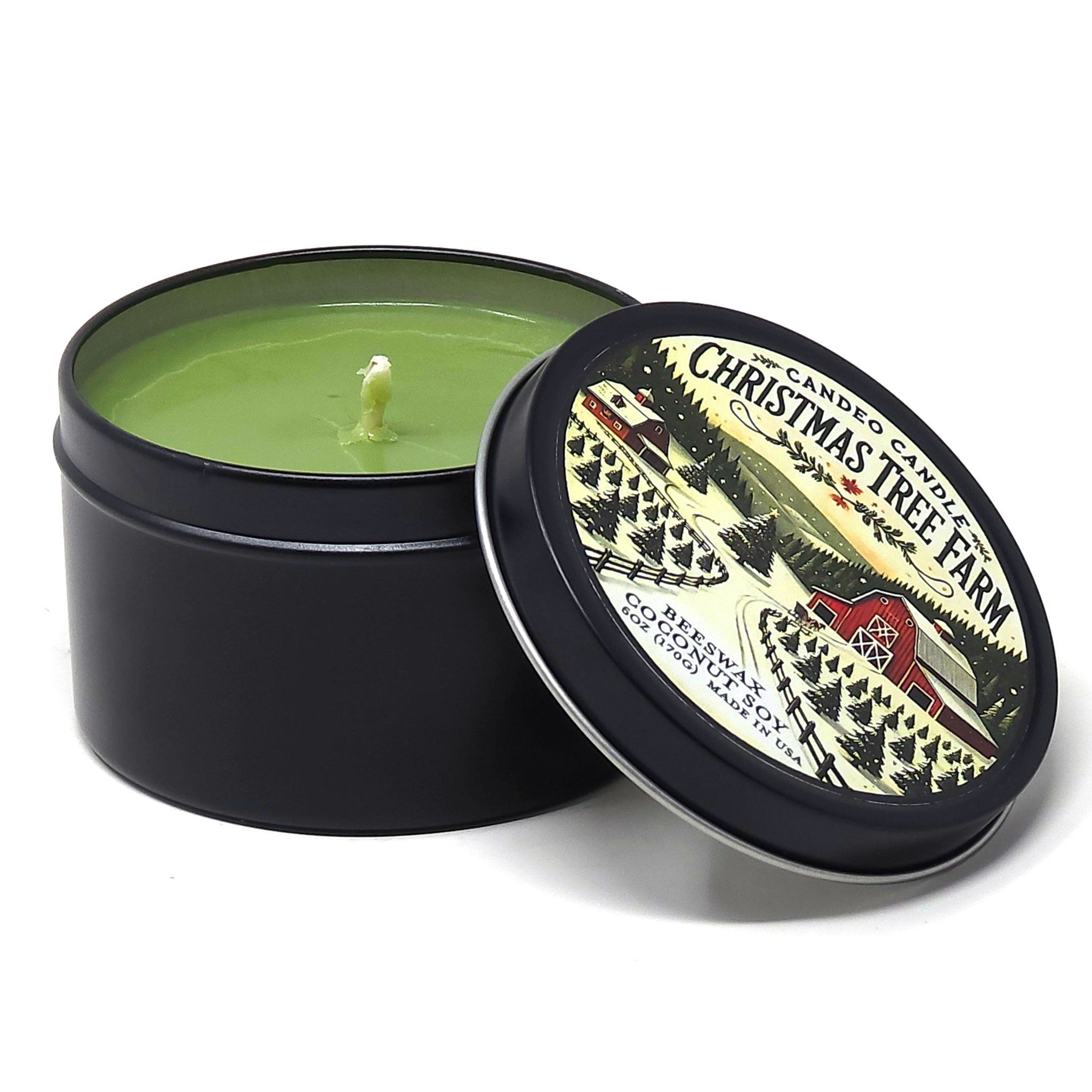 Christmas Tree Farm, 6oz Soy Candle Tin