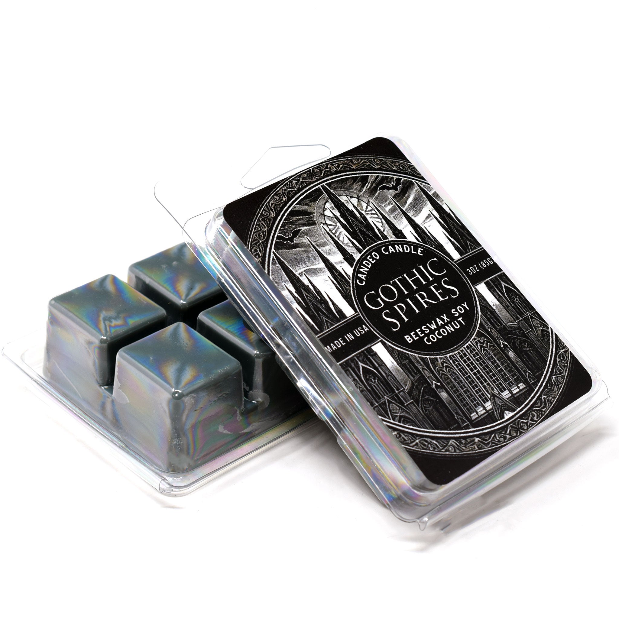 Gothic Spires, Soy Melt Cubes, 2-Pack, Made with Soy Beeswax and Coconut, Halloween