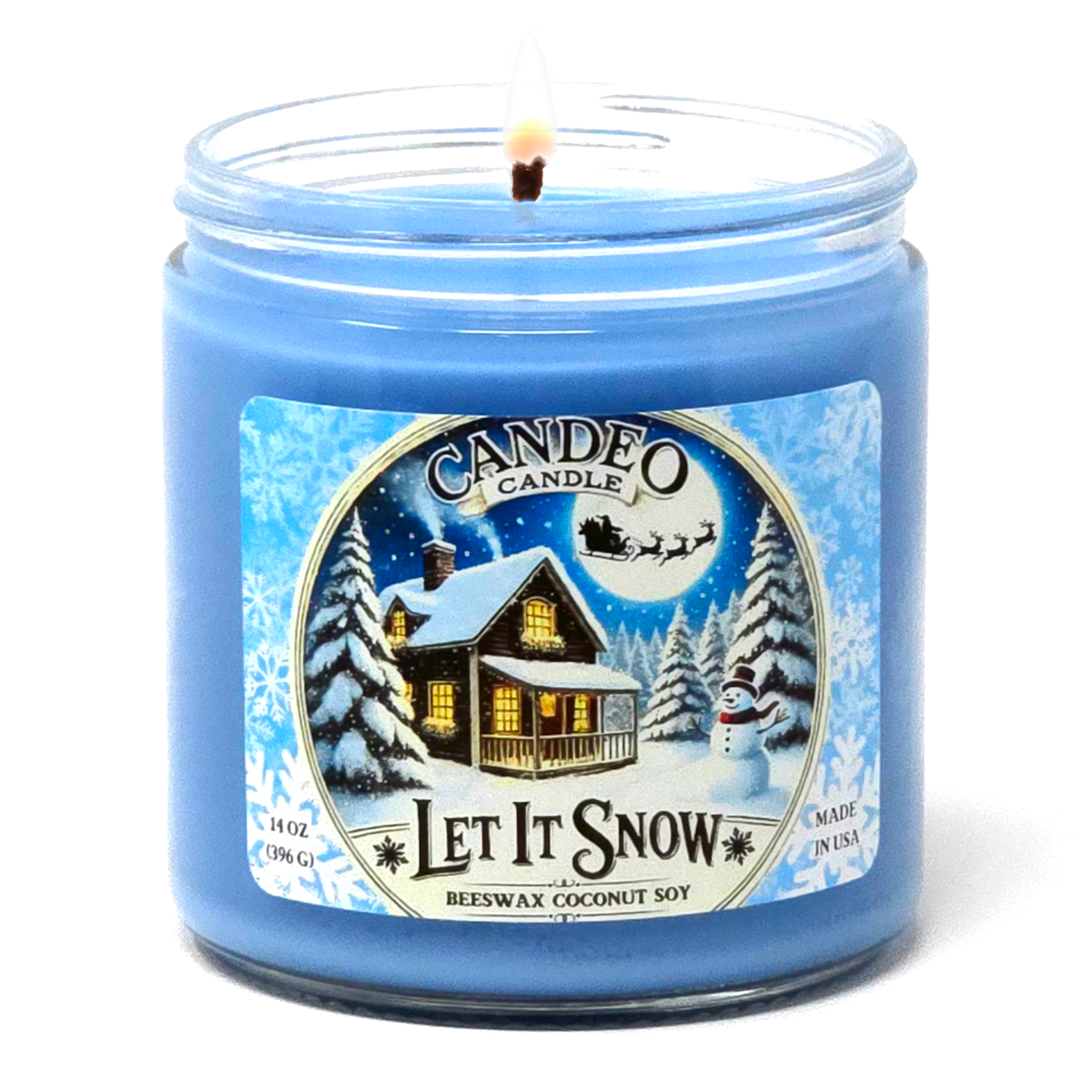 Let It Snow, 14oz Soy Candle Jar