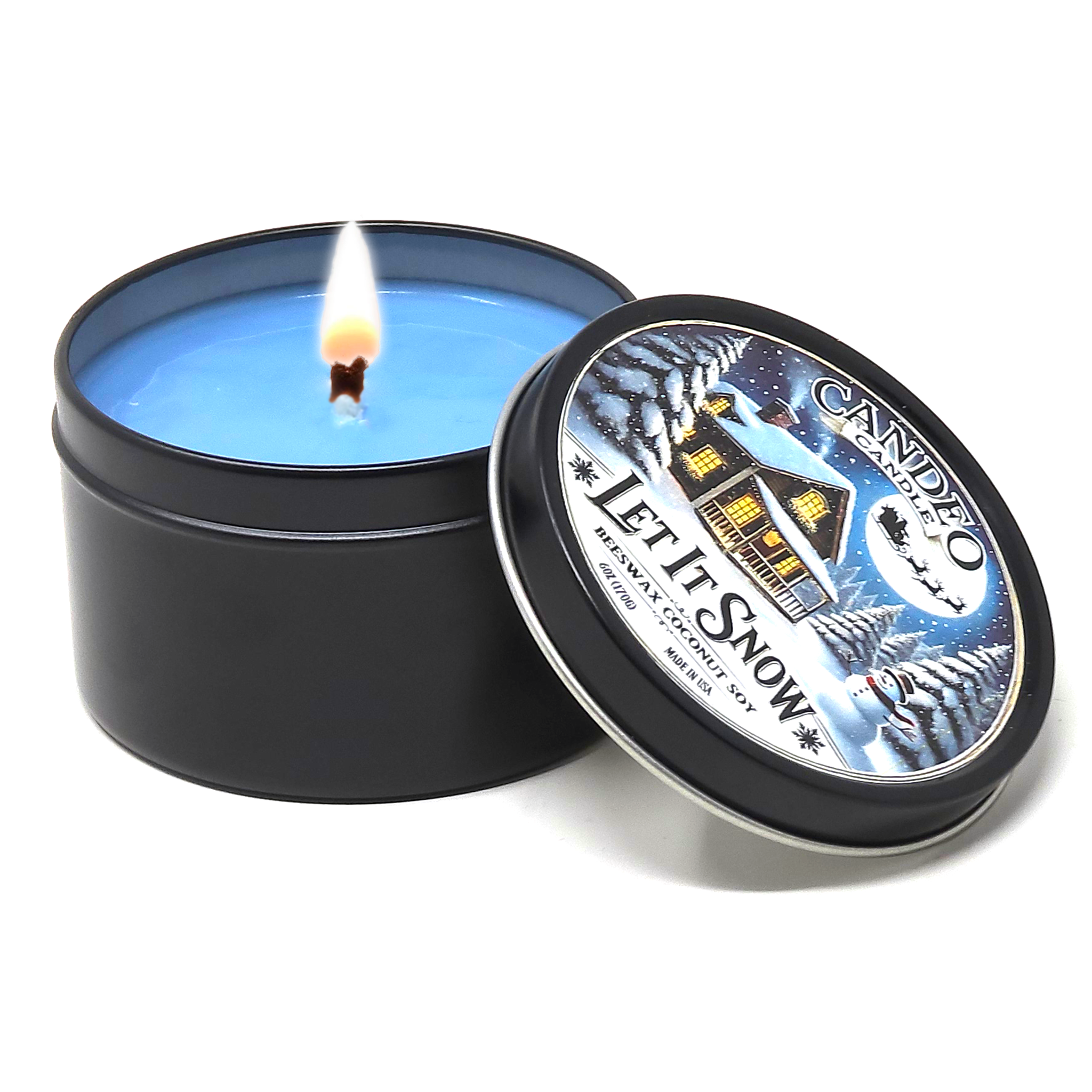 Let It Snow, 6oz Soy Candle Tin