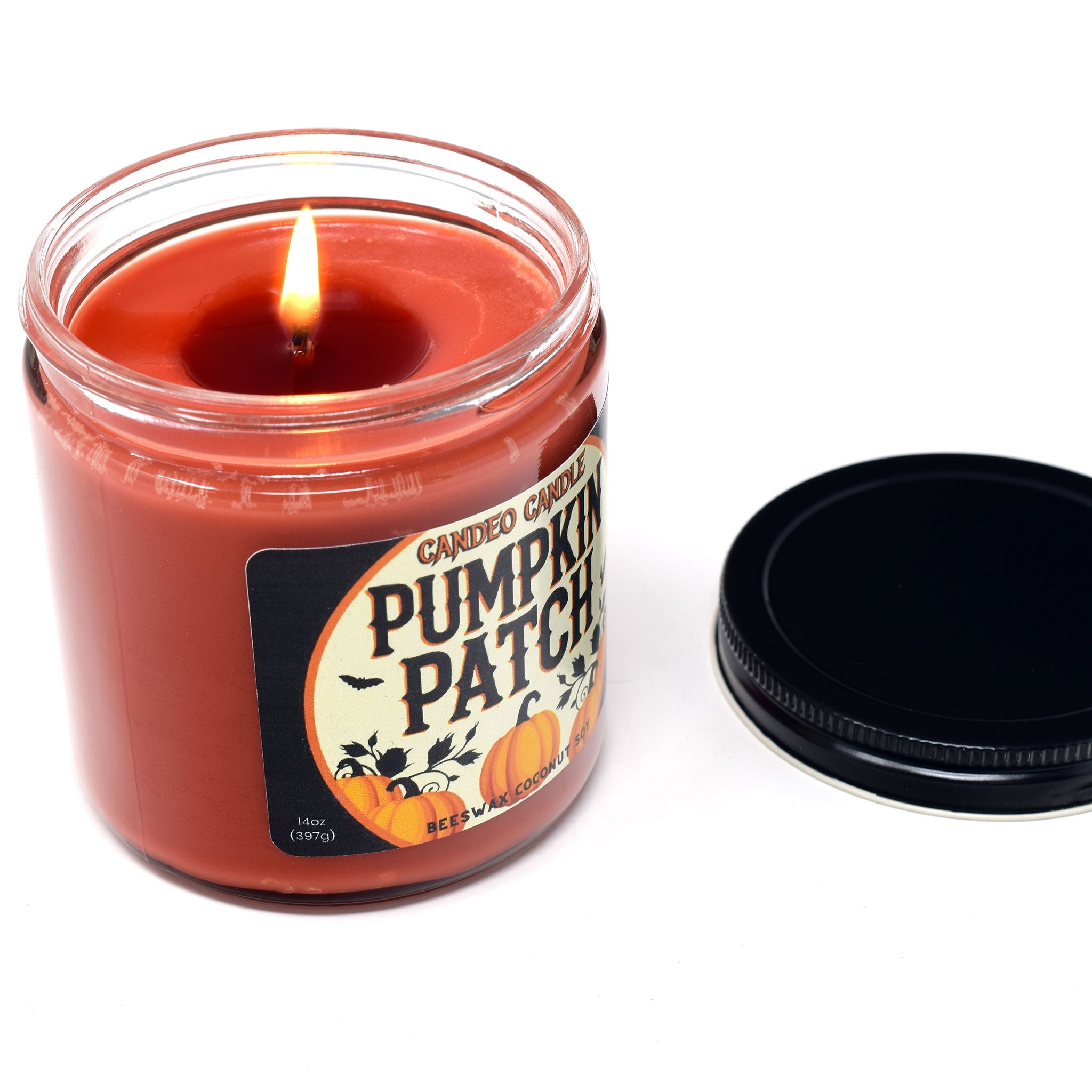Pumpkin Patch, 14oz Soy Candle Jar, Made with Soy Beeswax and Coconut, Halloween
