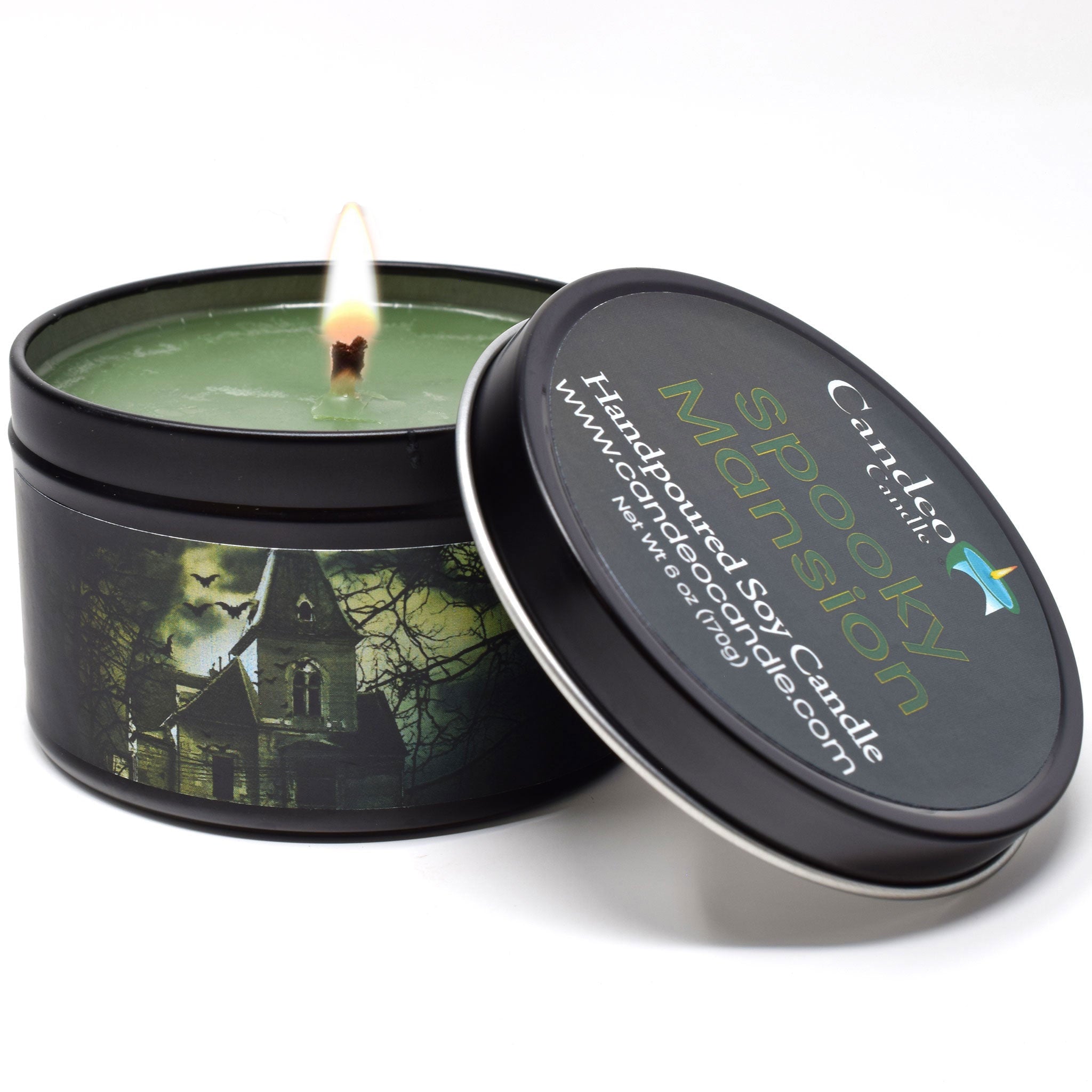 Spooky Mansion, 6oz Soy Candle Tin