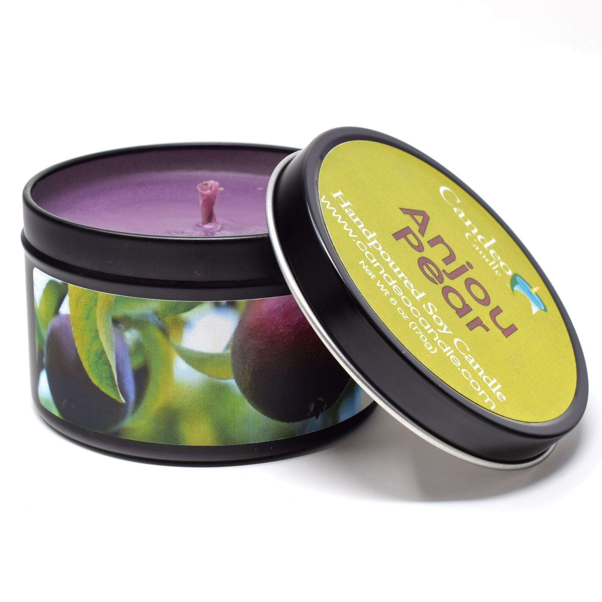 Anjou Pear, 6oz Soy Candle Tin - Candeo Candle
