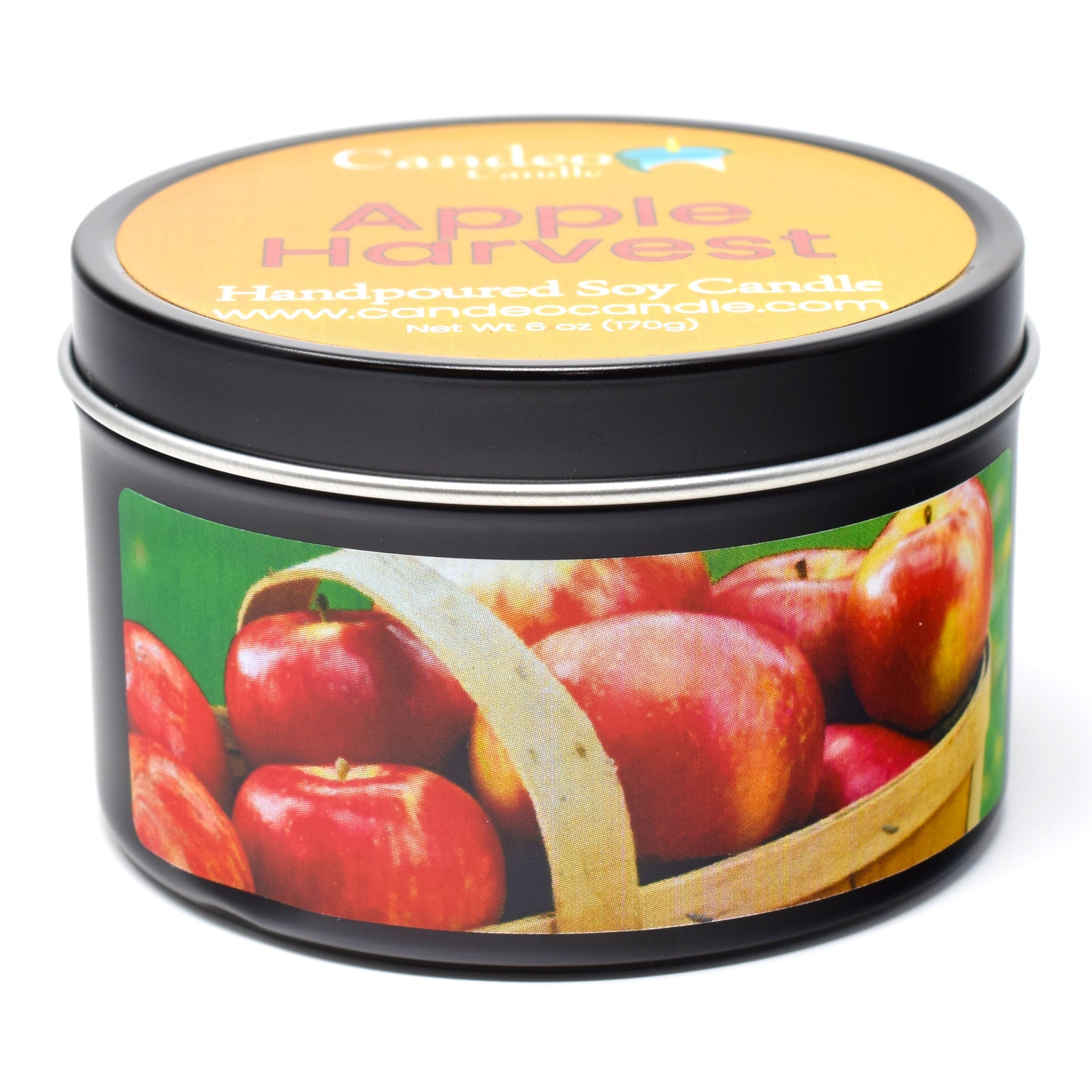 Apple Harvest, 6oz Soy Candle Tin - Candeo Candle