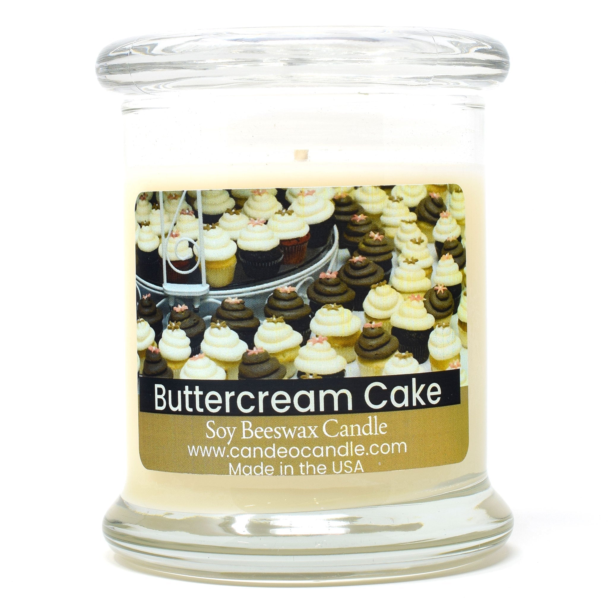 Buttercream Cake, 9oz Soy Candle Jar - Candeo Candle