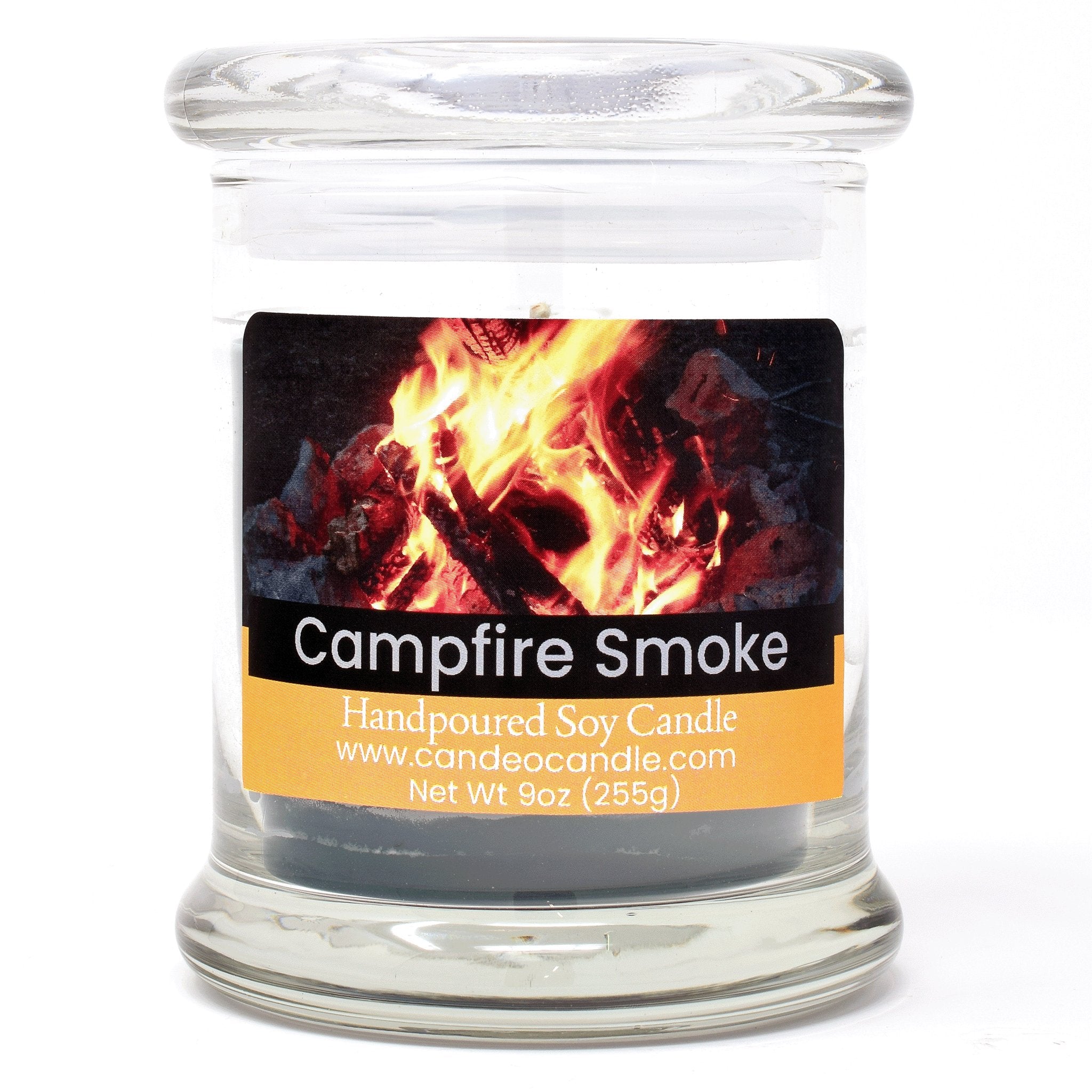 Campfire Smoke, 9oz Soy Candle Jar - Candeo Candle