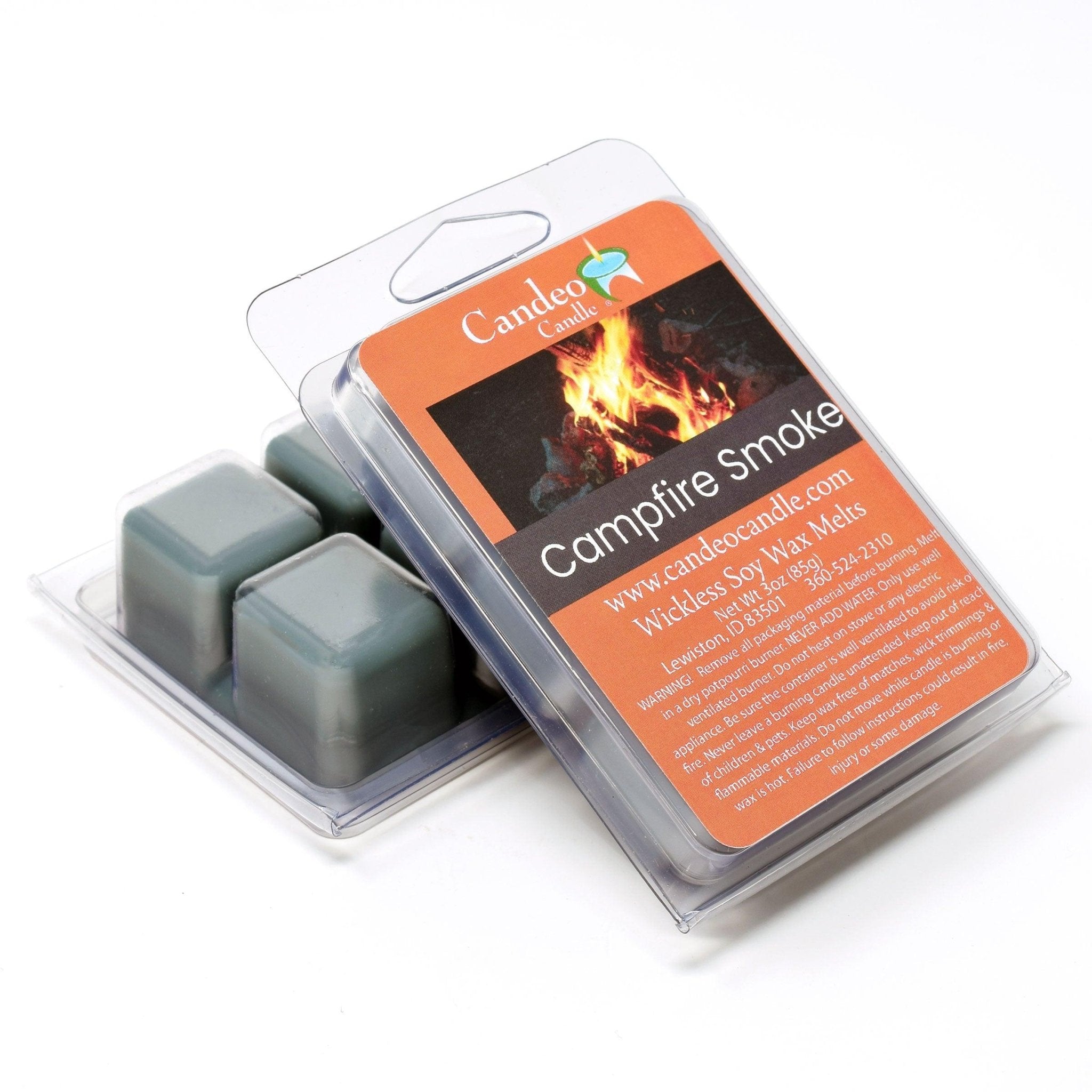 Campfire Smoke, Soy Melt Cubes, 2-Pack - Candeo Candle