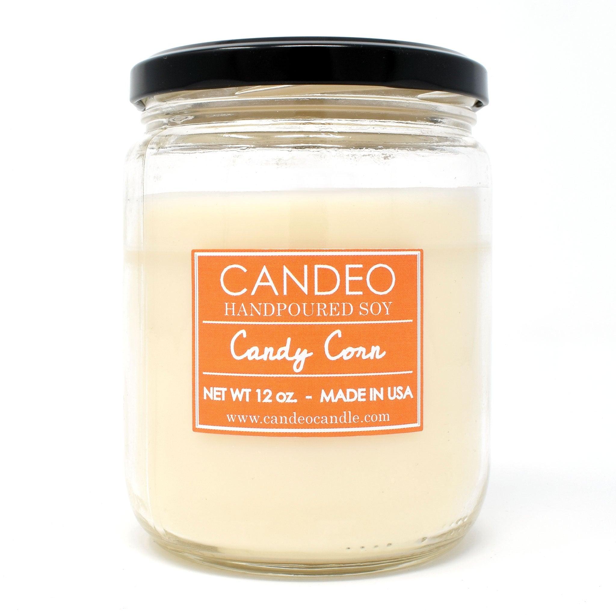 Candy Corn, 14oz Soy Candle Jar - Candeo Candle