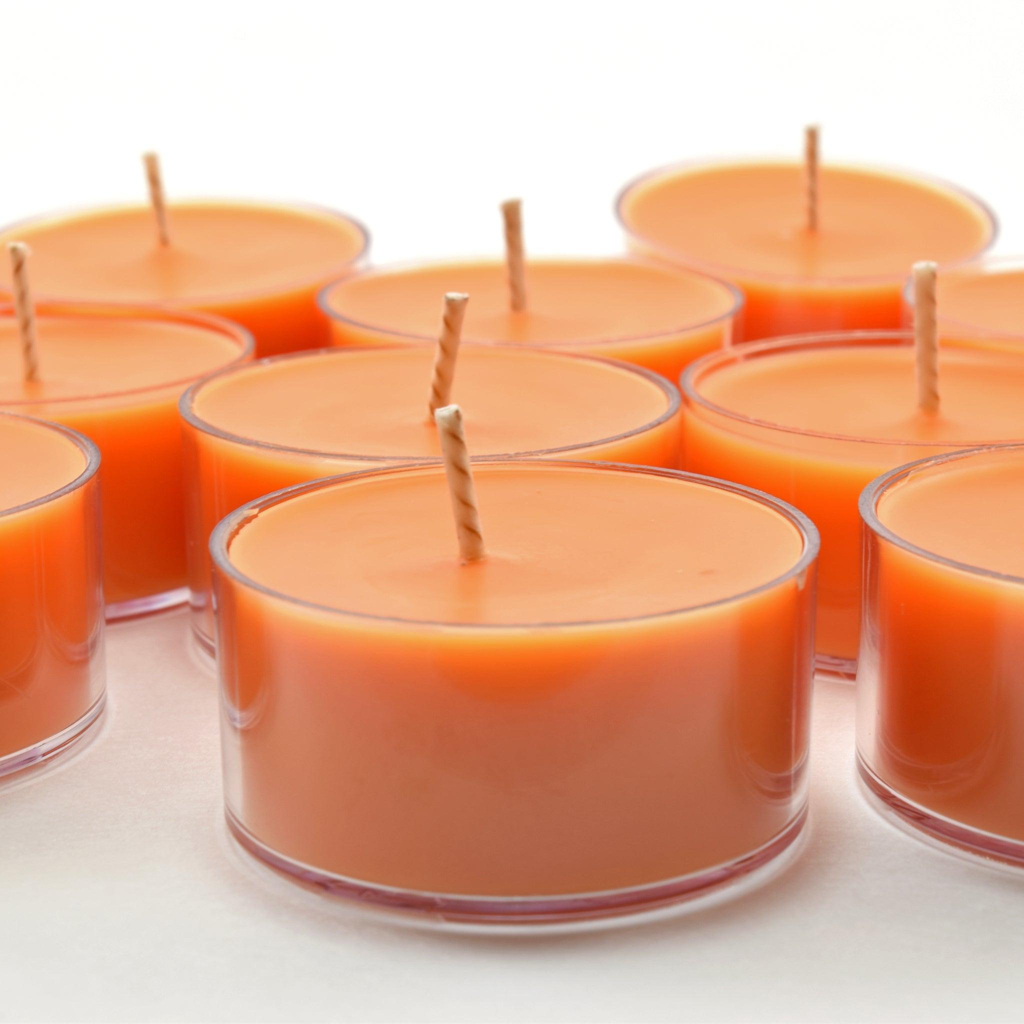 Candy Corn, Soy Tea Light 12-Pack - Candeo Candle