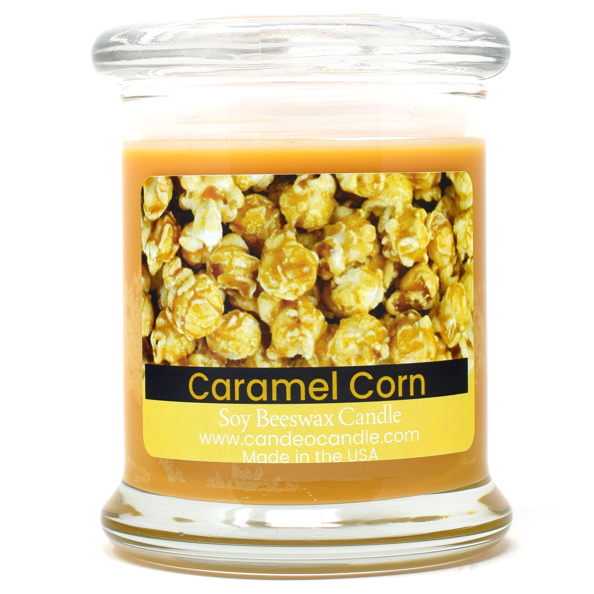 Caramel Corn, 9oz Soy Candle Jar - Candeo Candle