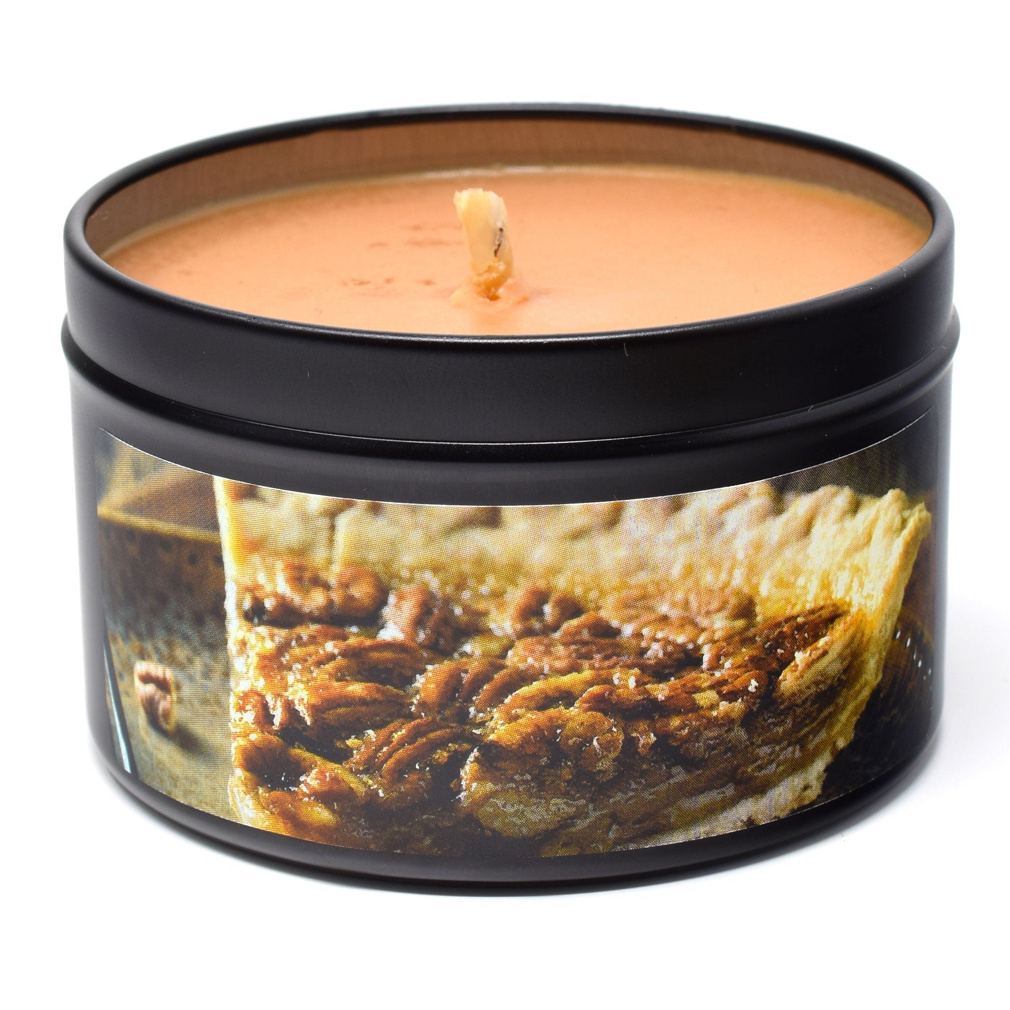 Caramel Pecan Pie, 6oz Soy Candle Tin - Candeo Candle