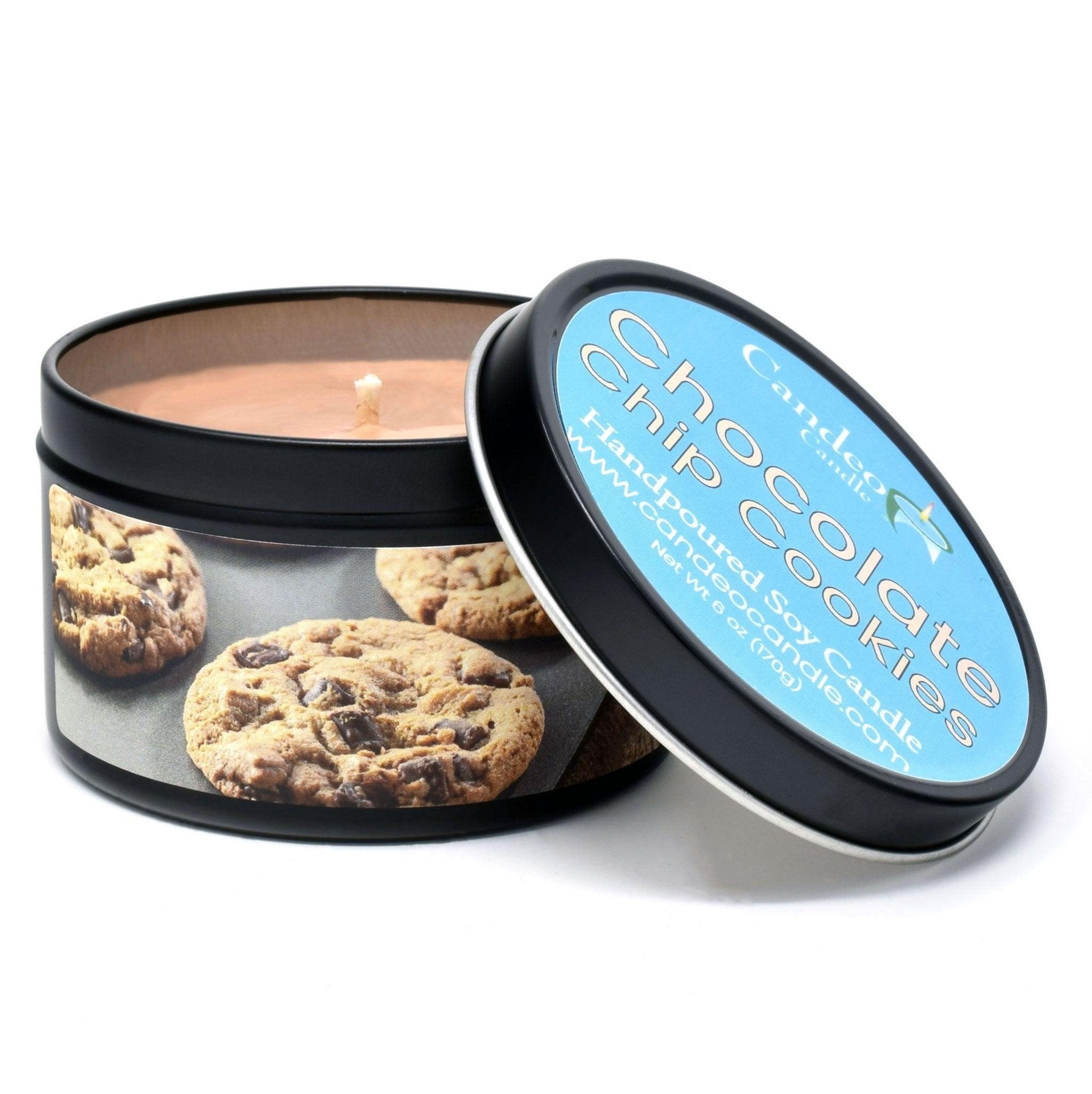 Chocolate Chip Cookies, 6oz Soy Candle Tin - Candeo Candle