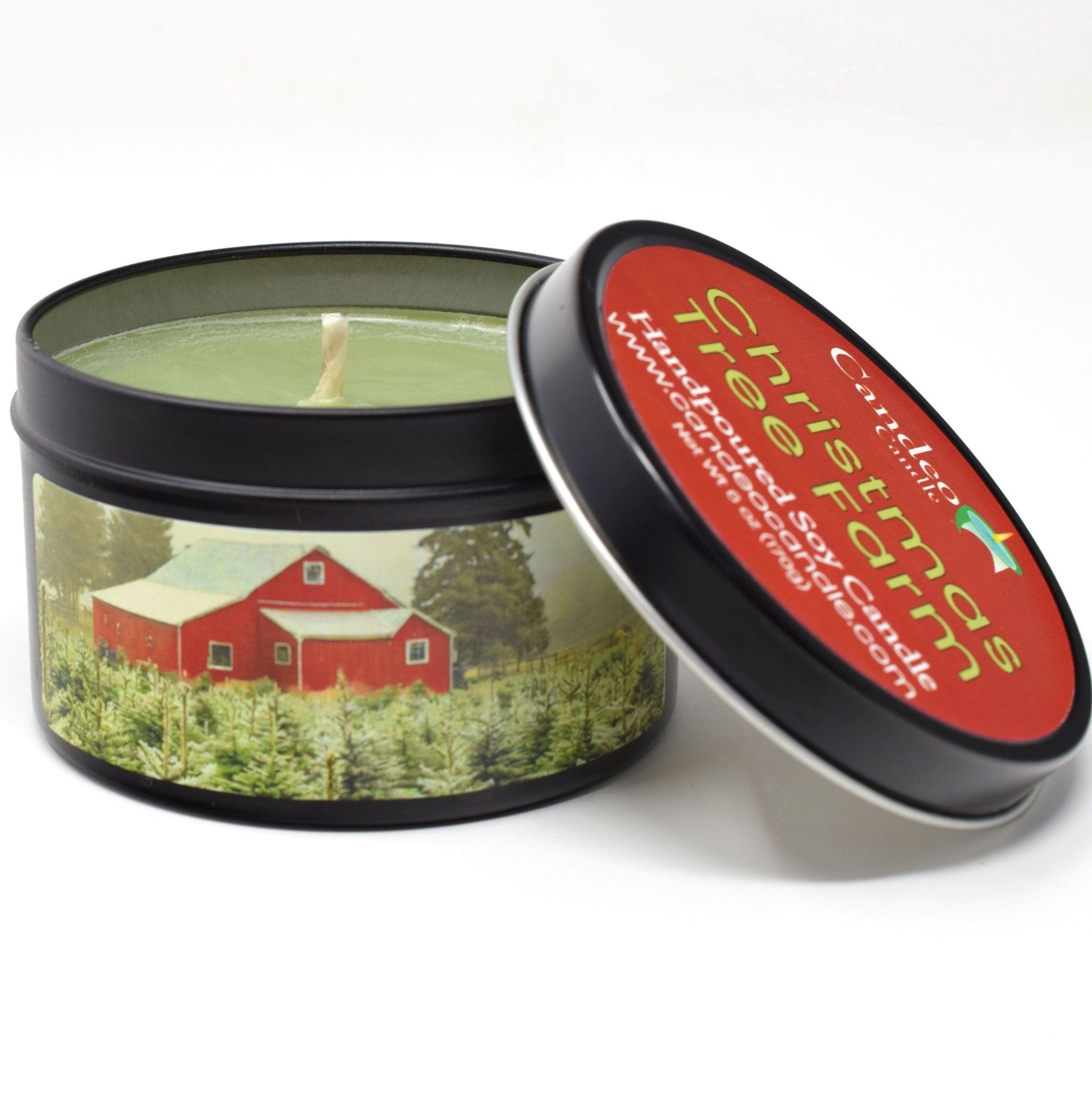 Christmas Tree Farm, 6oz Soy Candle Tin - Candeo Candle