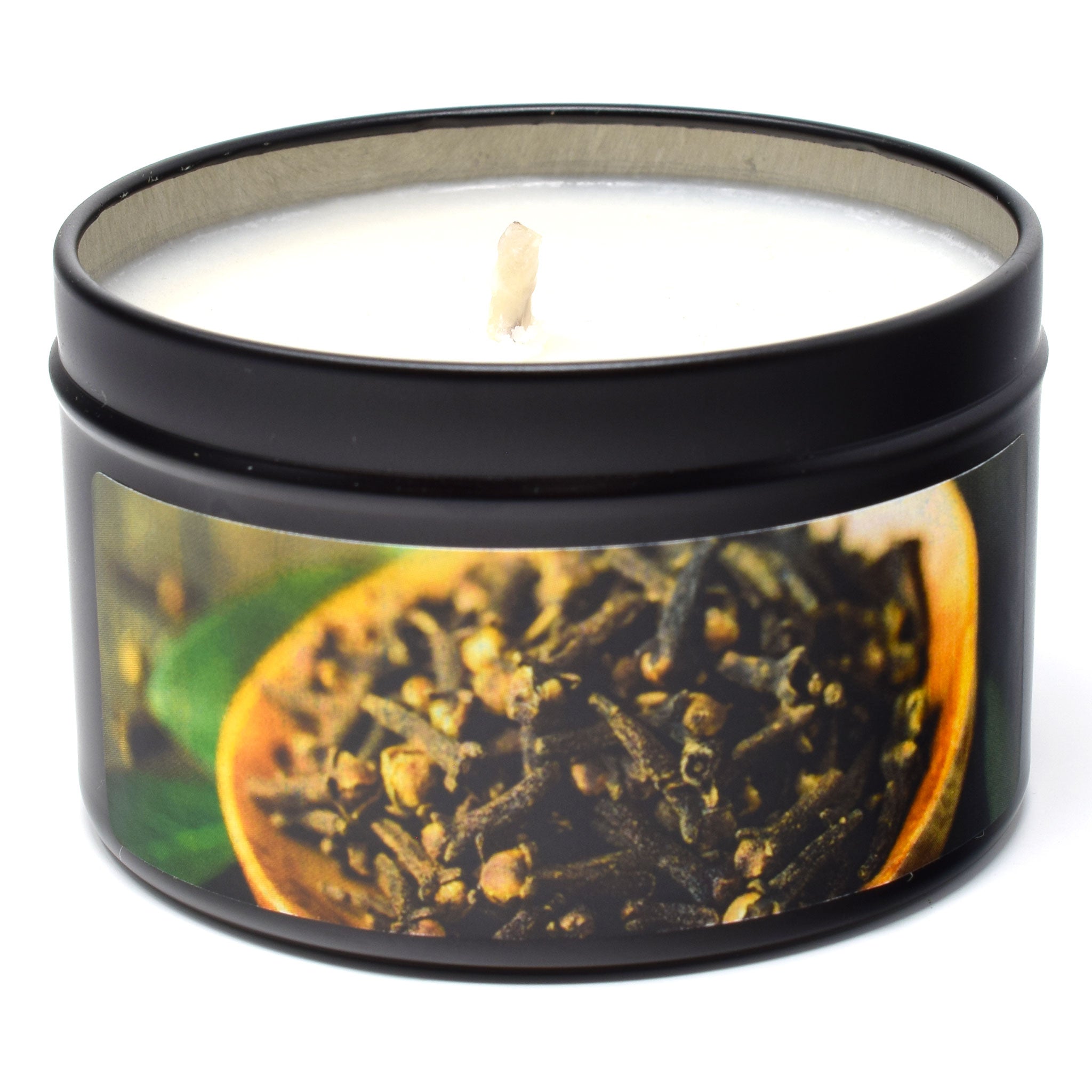 Clove Essential Oil, 6oz Soy Candle Tin - Candeo Candle