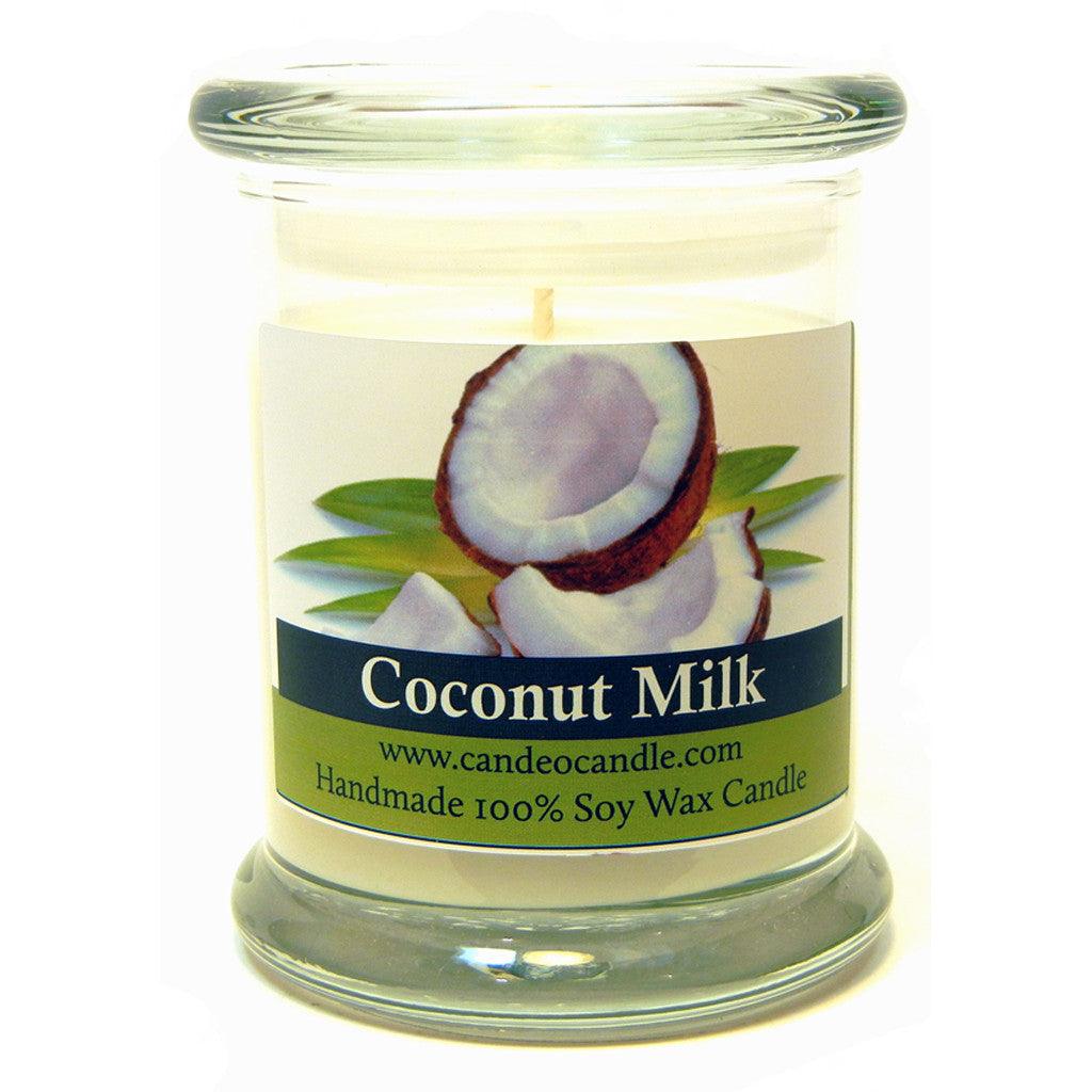 Coconut Milk, 9oz Soy Candle Jar - Candeo Candle