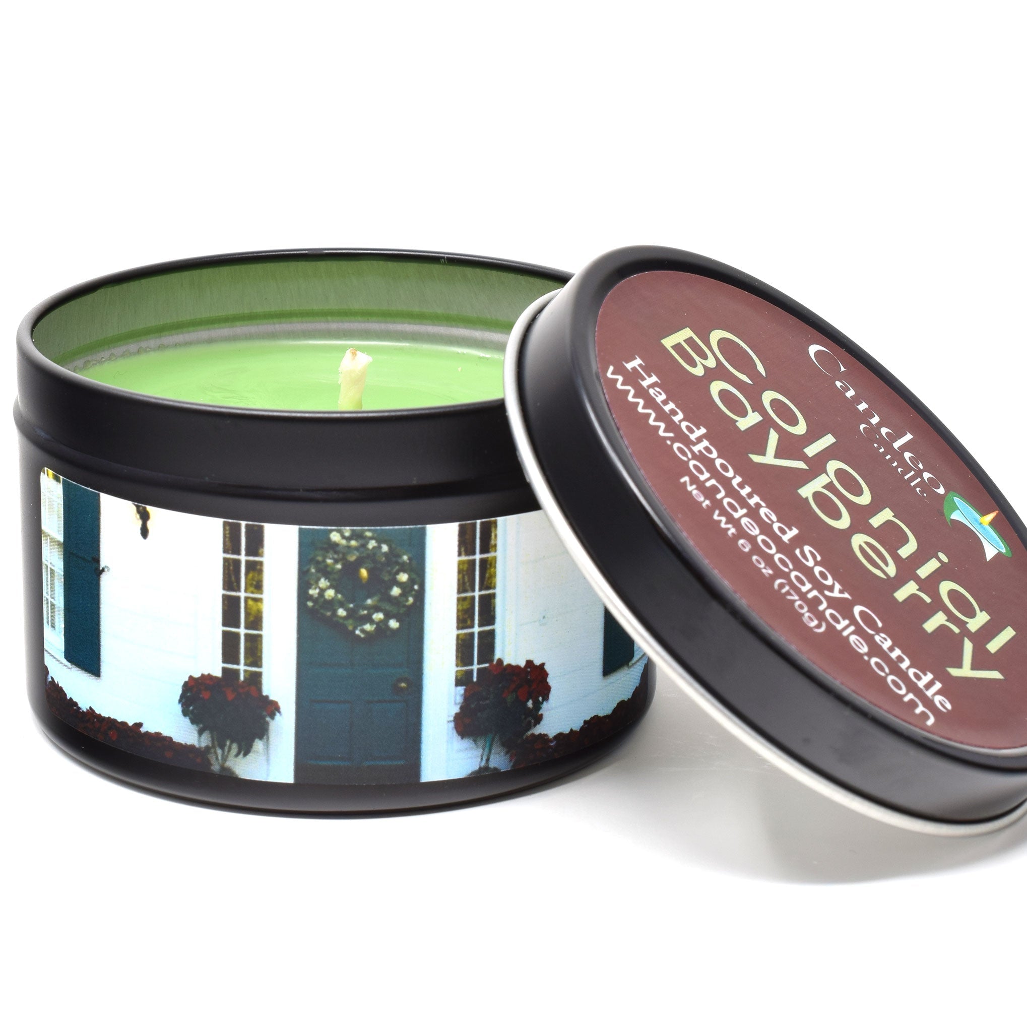 Colonial Bayberry, 6oz Soy Candle Tin - Candeo Candle