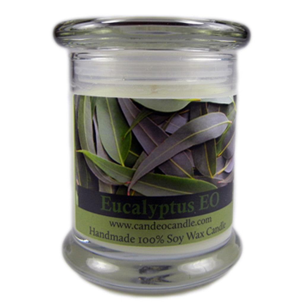 Eucalyptus Essential Oil, 9oz Soy Candle Jar - Candeo Candle