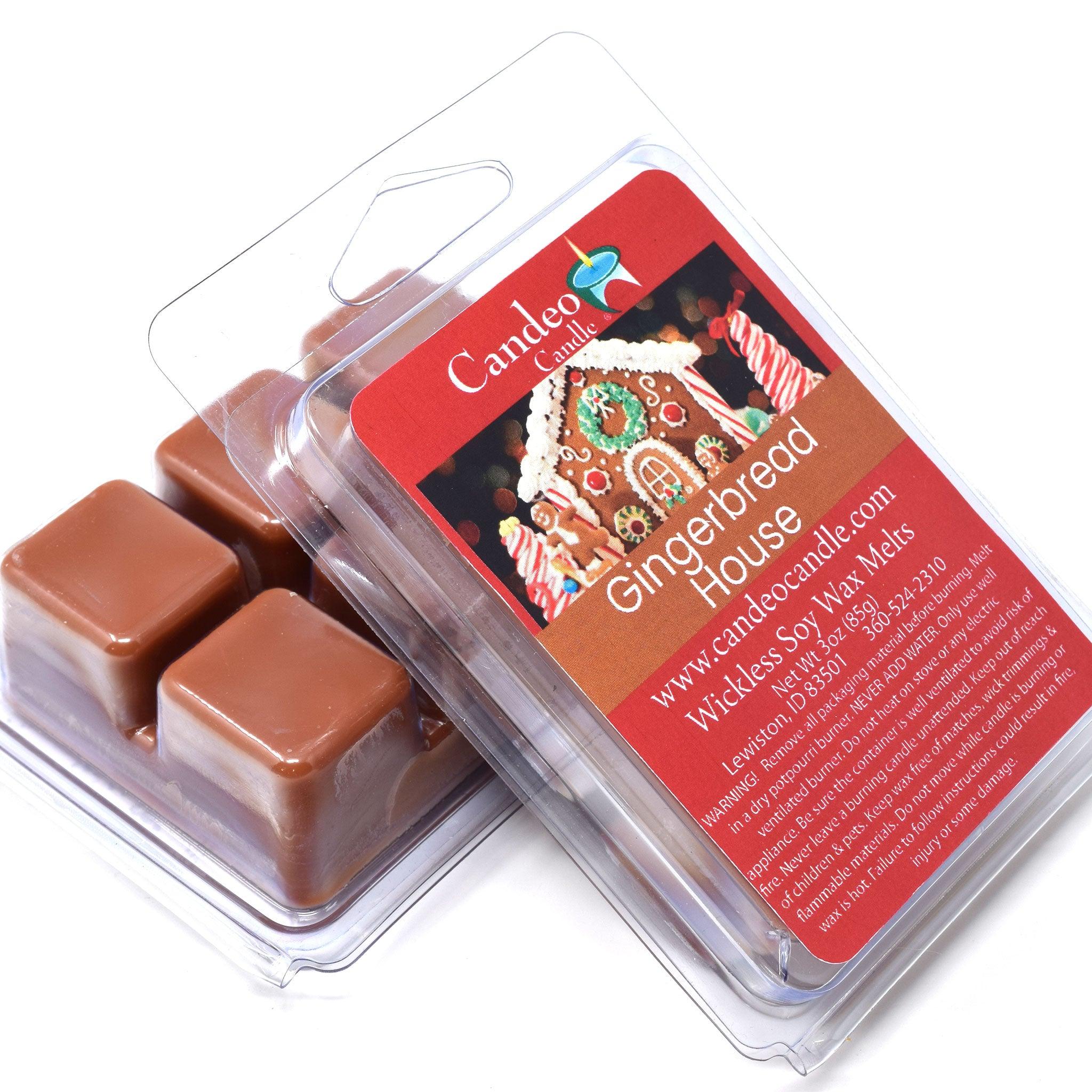 Gingerbread House, Soy Melt Cubes, 2-Pack - Candeo Candle