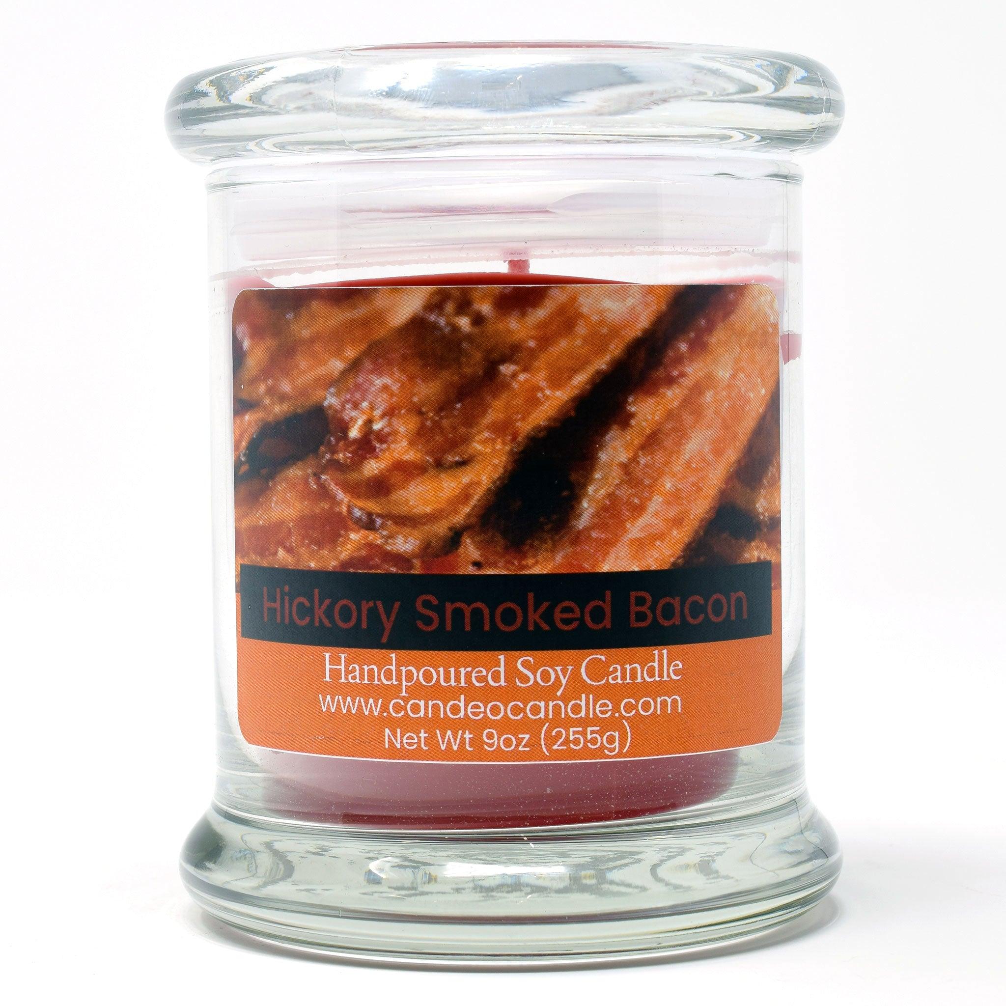 Hickory Smoked Bacon, 9oz Soy Candle Jar - Candeo Candle