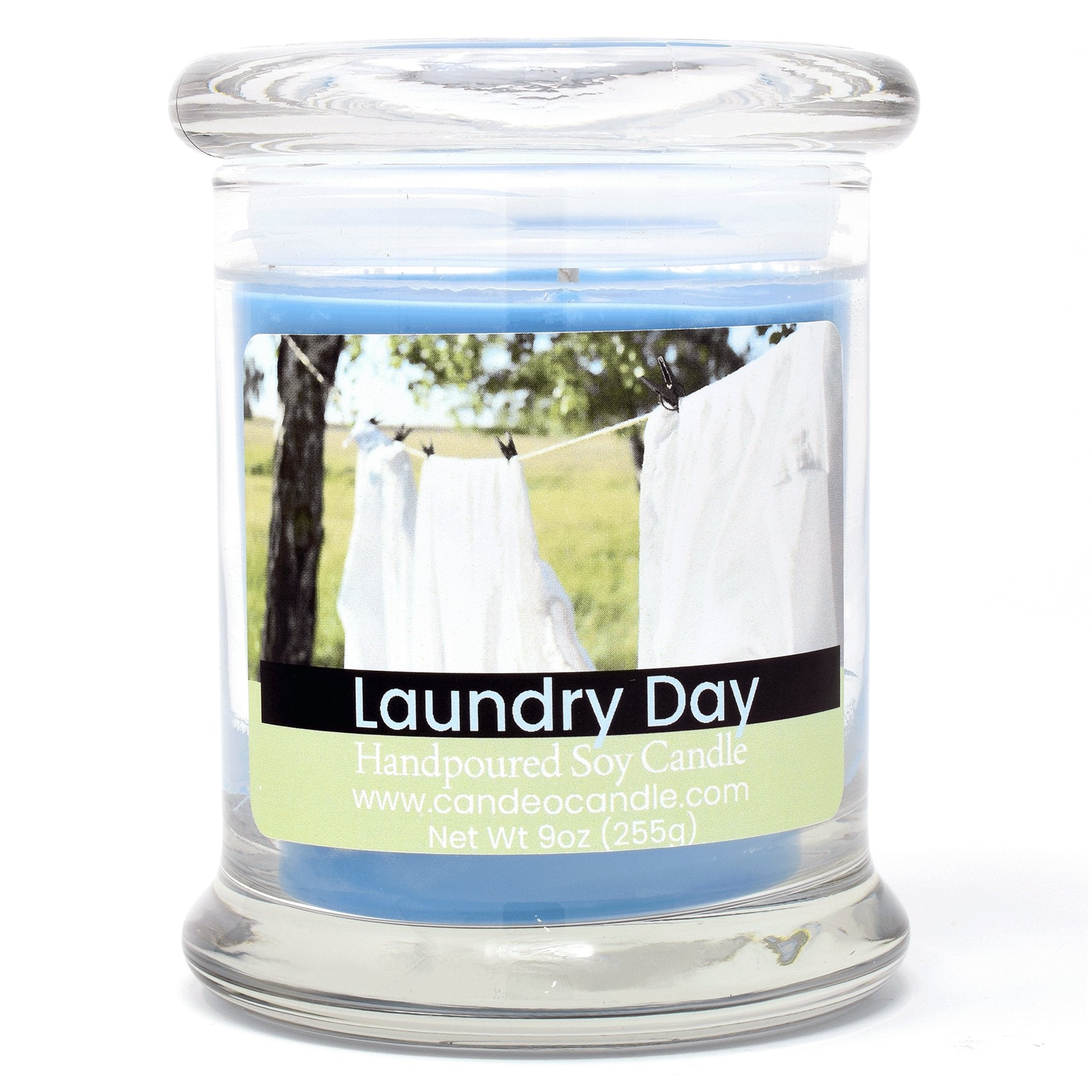Laundry Day, 9oz Soy Candle Jar - Candeo Candle