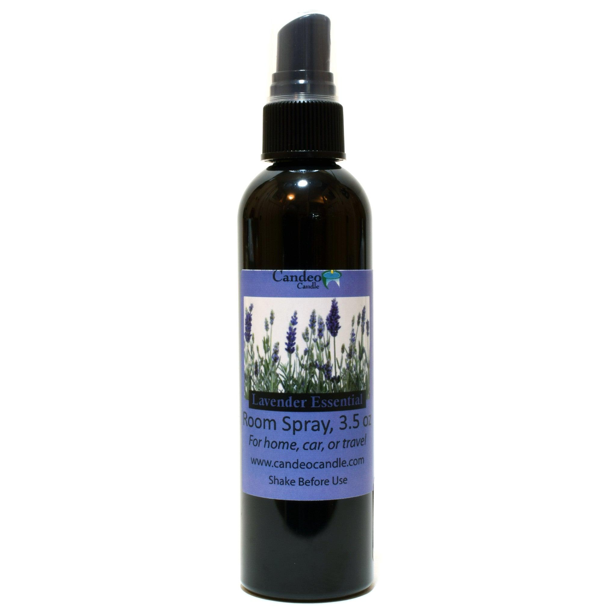 Lavender Essential Oil, 3.5 oz Room Spray - Candeo Candle
