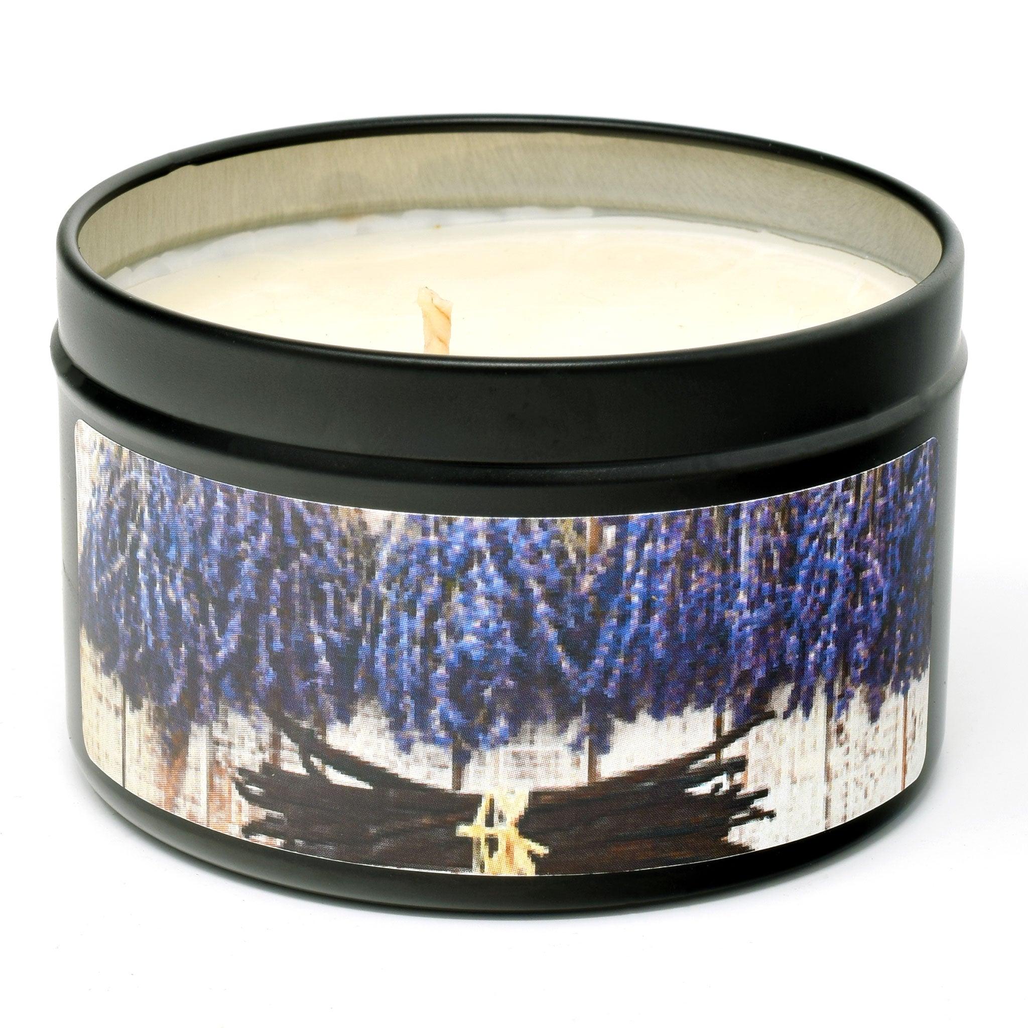 Lavender Vanilla, 6oz Soy Candle Tin - Candeo Candle