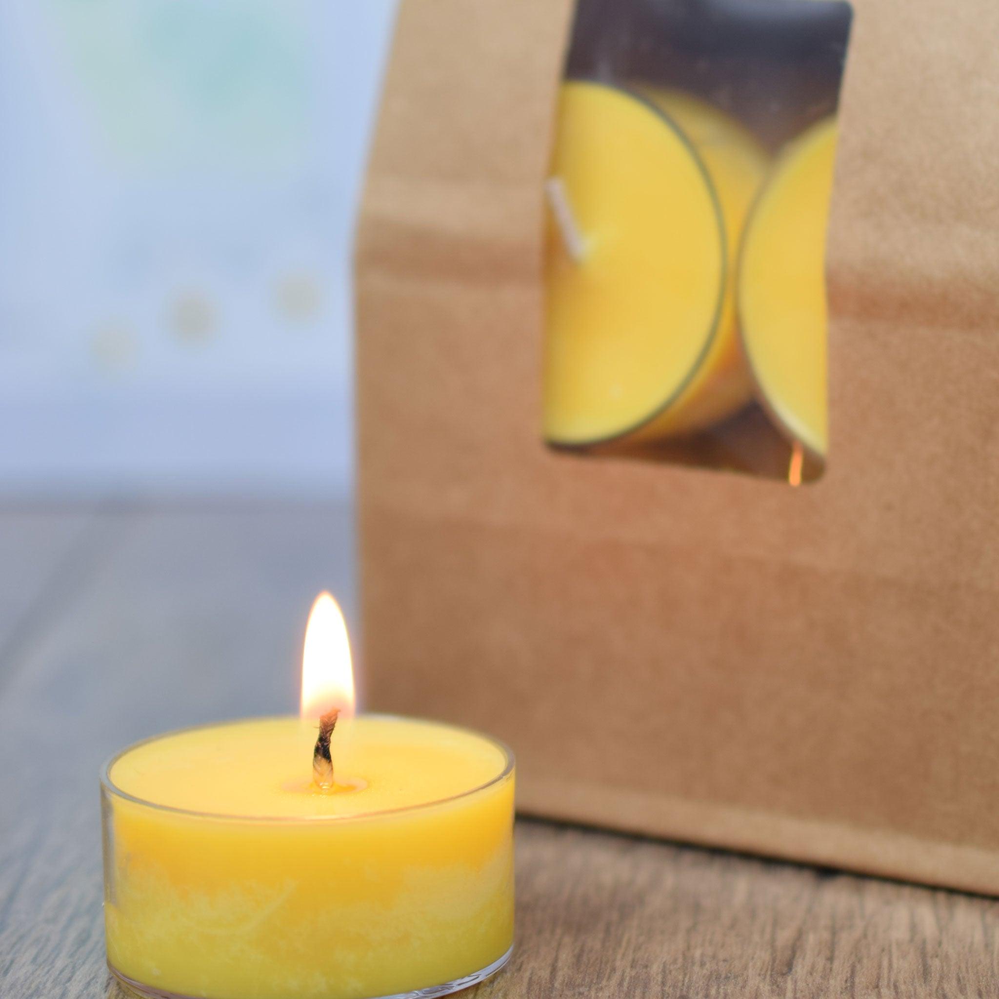 Lemon Verbena, Soy Tea Light 12-Pack - Candeo Candle