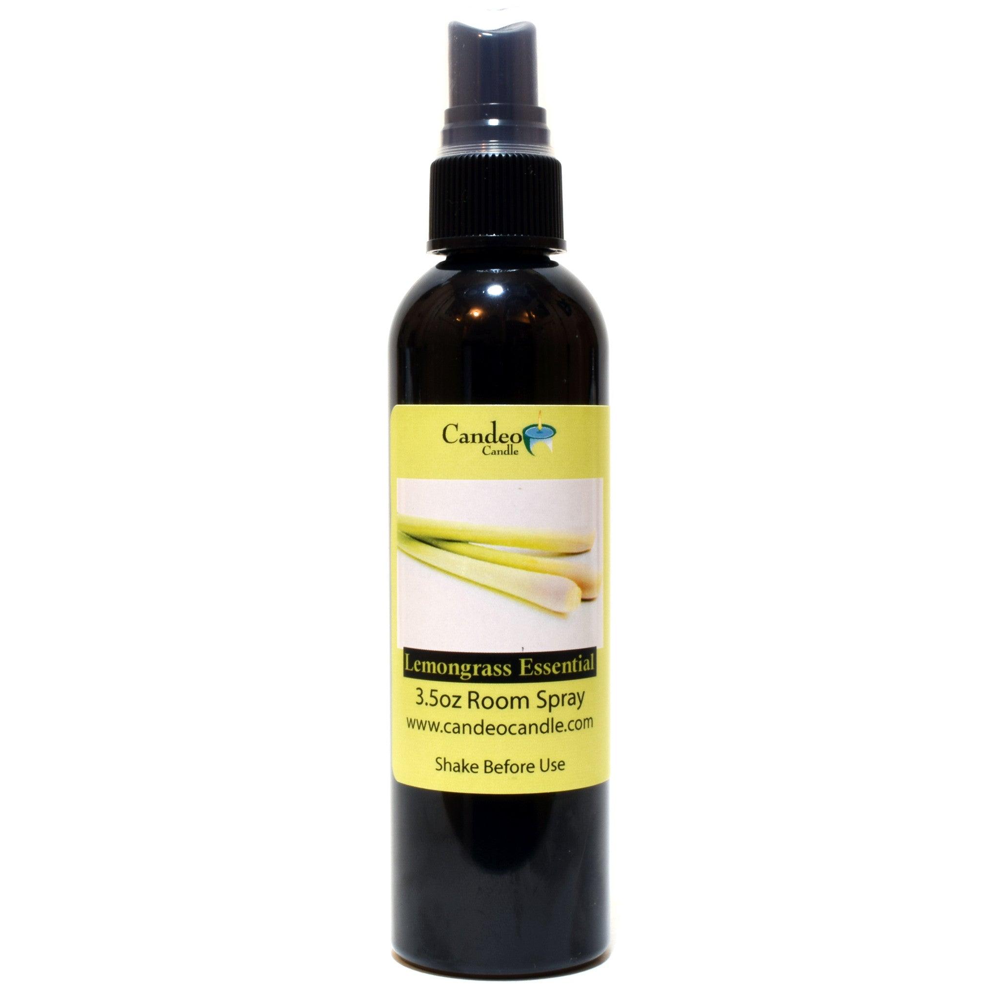 Lemongrass Essential Oil, 3.5 oz Room Spray - Candeo Candle