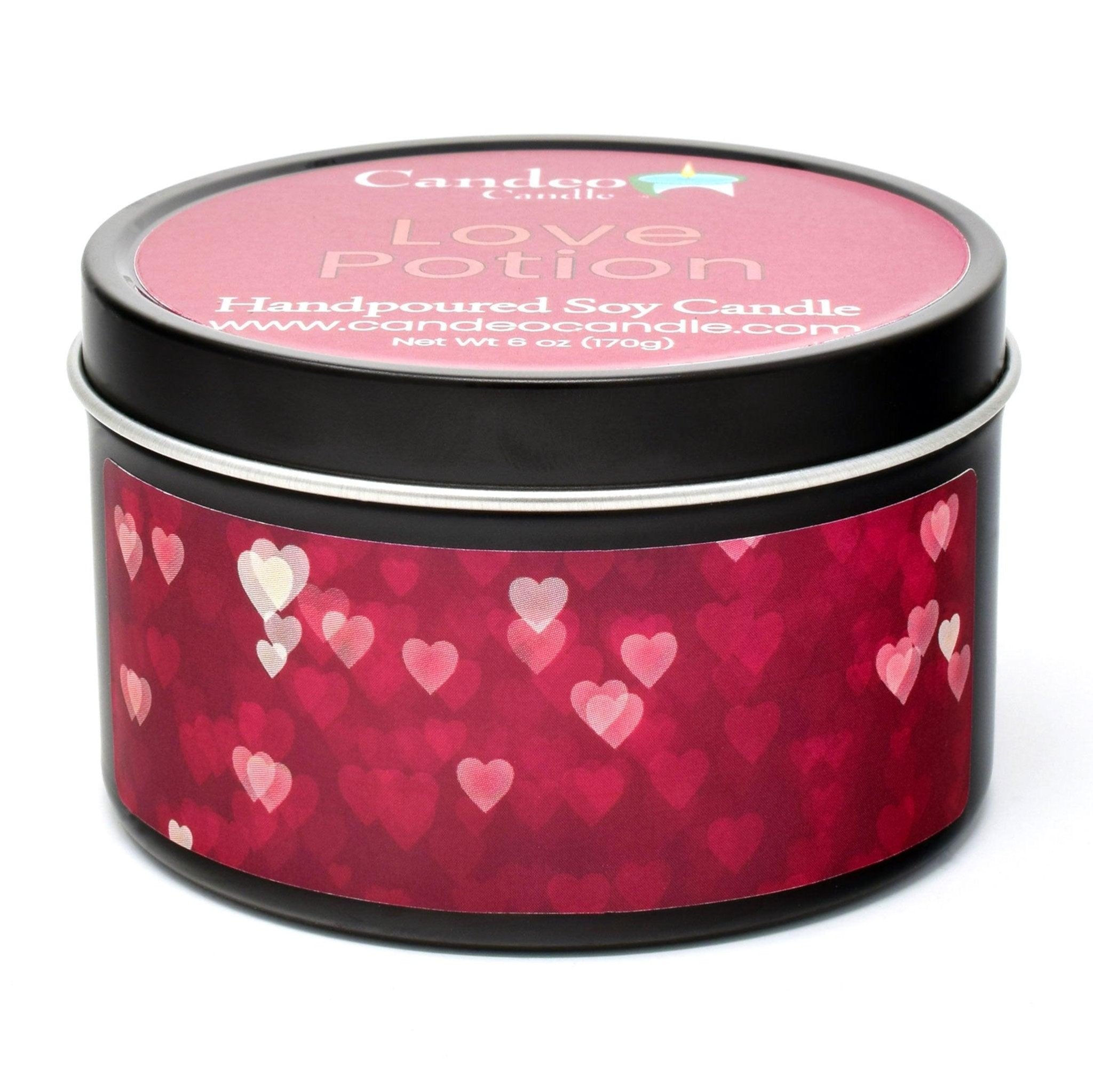 Love Potion, 6oz Soy Candle Tin - Candeo Candle