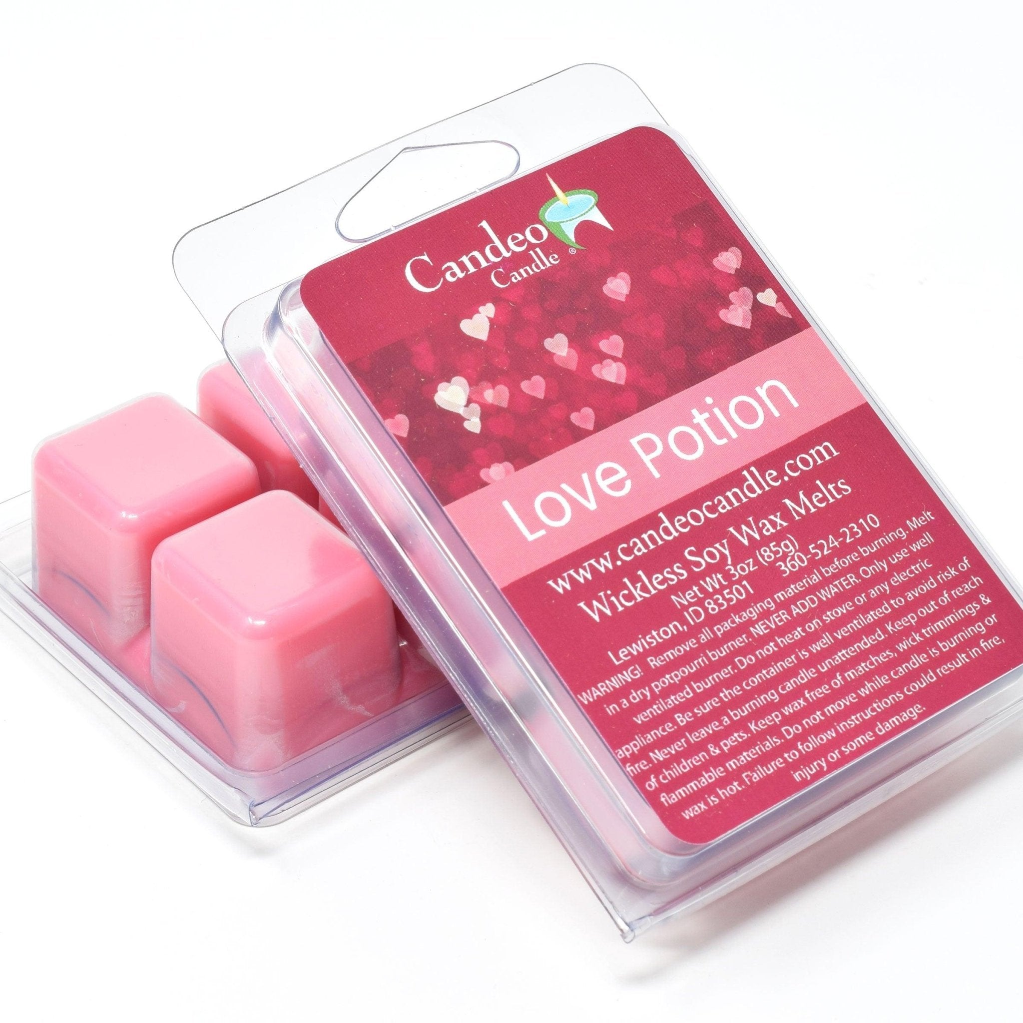 Love Potion, Soy Melt Cubes, 2-Pack - Candeo Candle