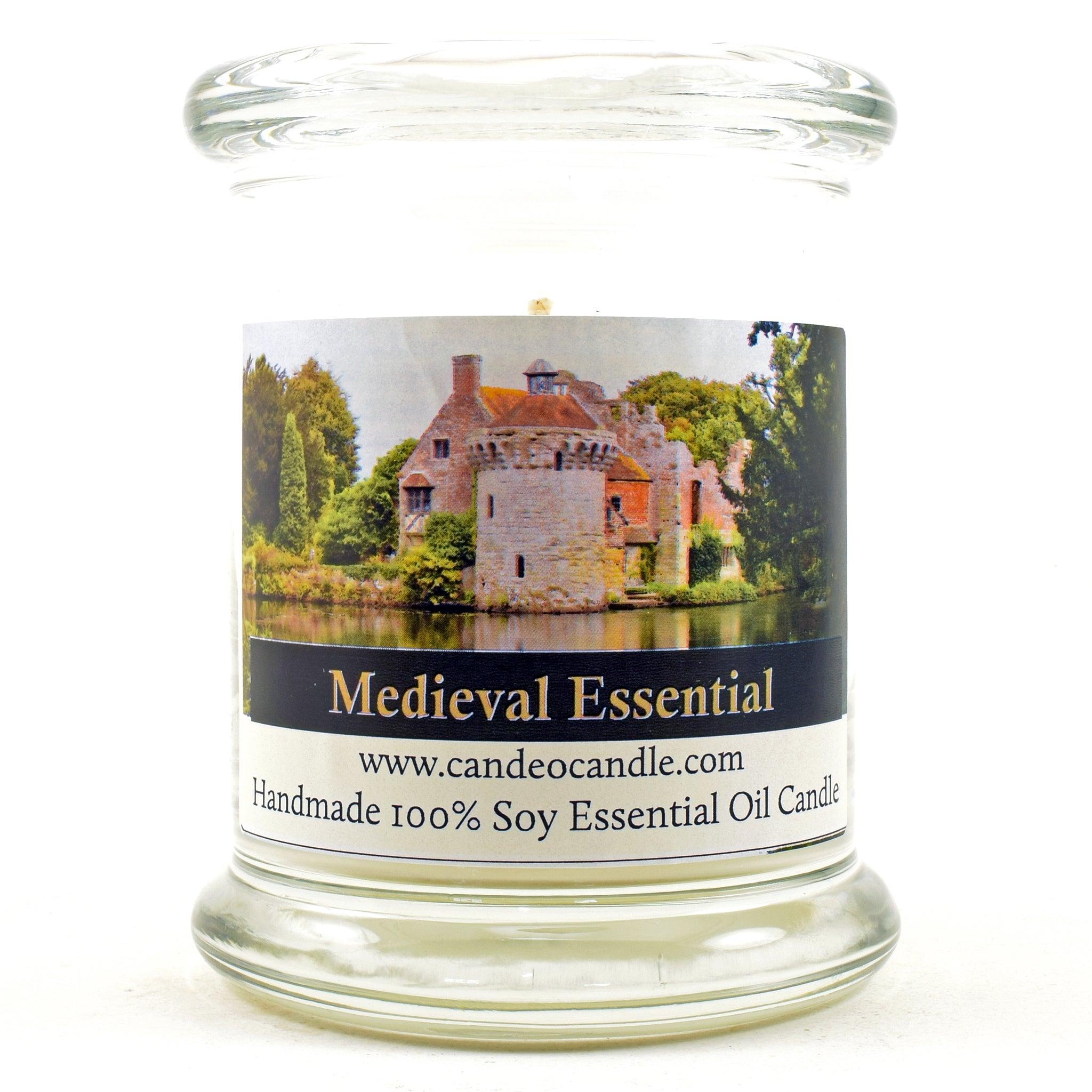 Medieval Essential Oil, 9oz Soy Candle Jar - Candeo Candle