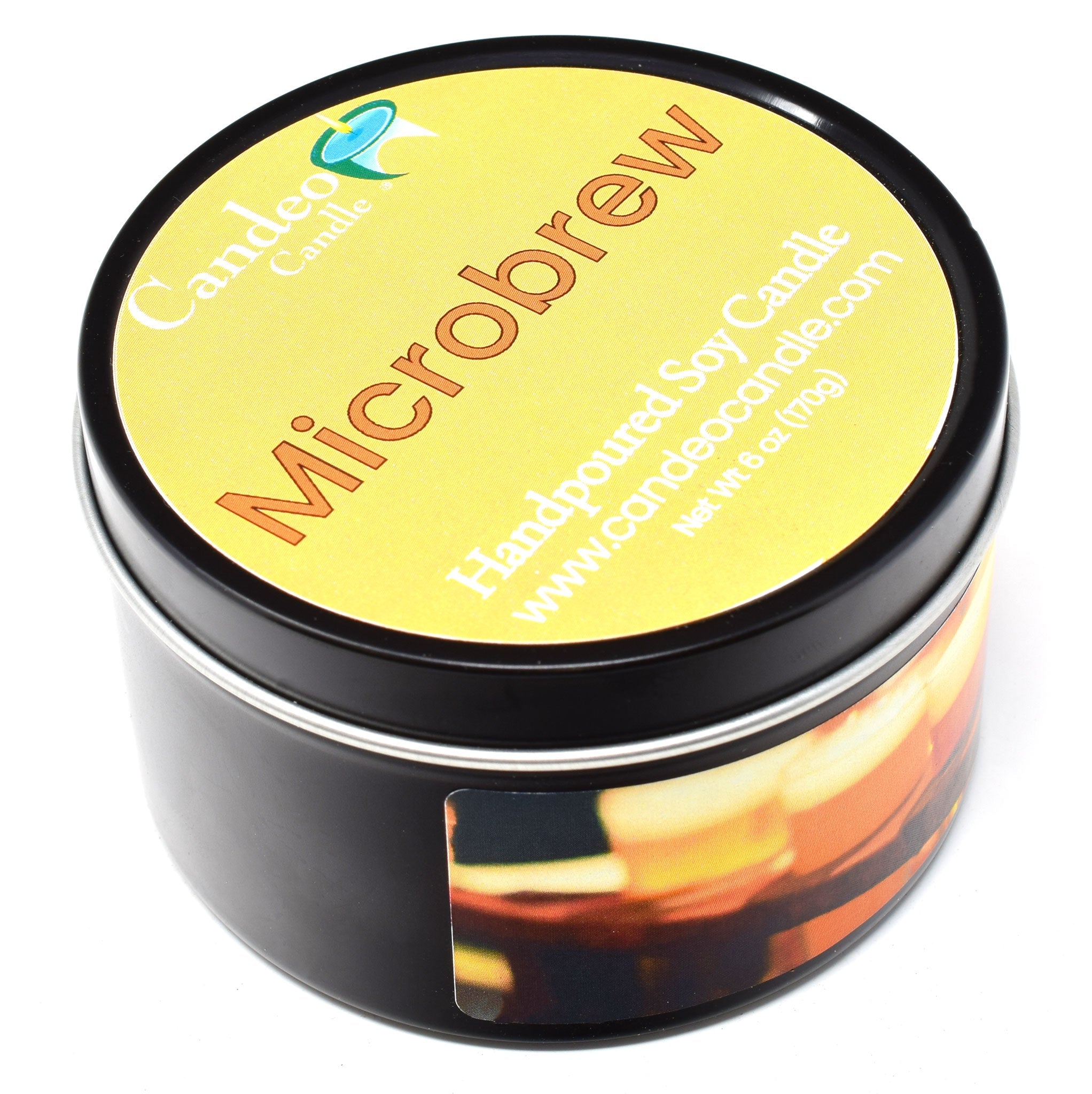 Microbrew, 6oz Soy Candle Tin - Candeo Candle
