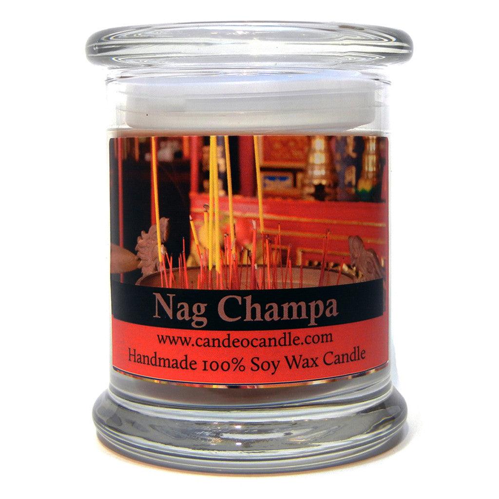 Nag Champa, 9oz Soy Candle Jar - Candeo Candle