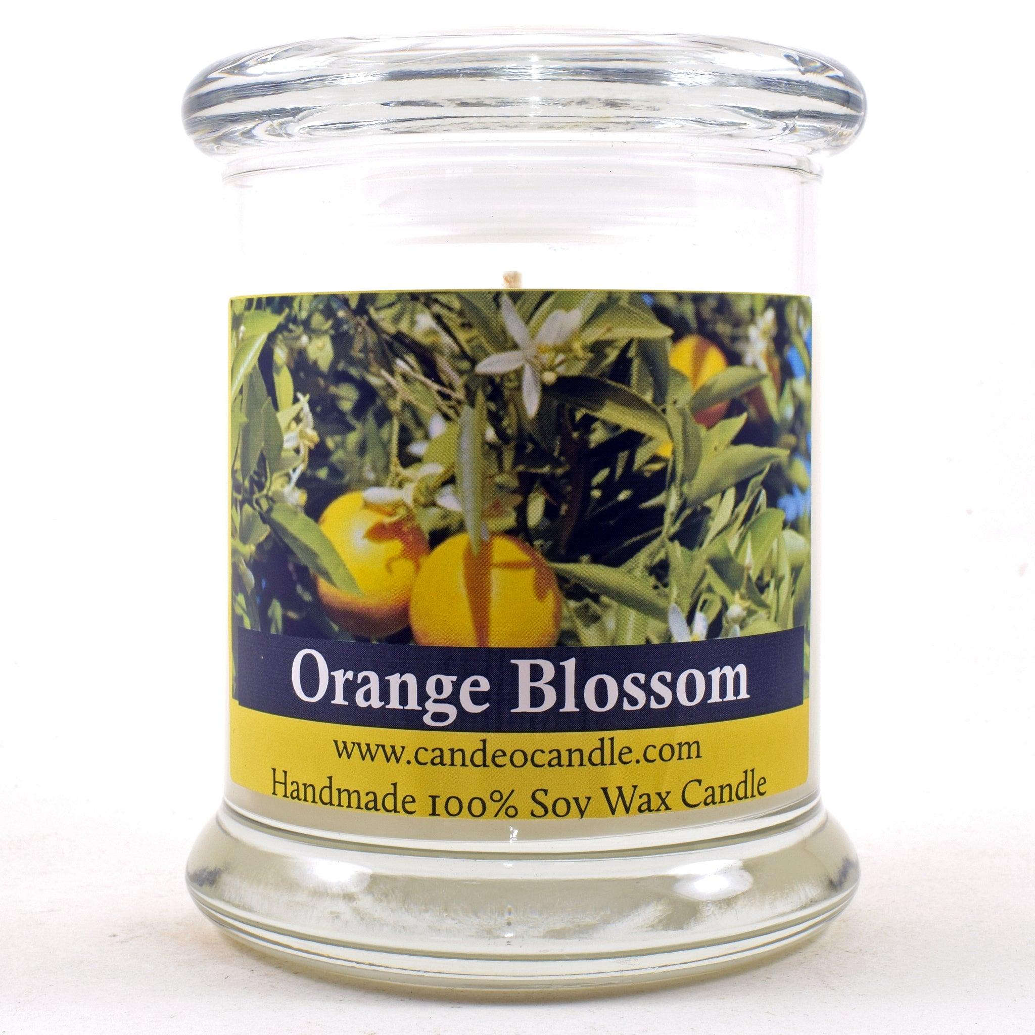 Orange Blossom, 9oz Soy Candle Jar - Candeo Candle