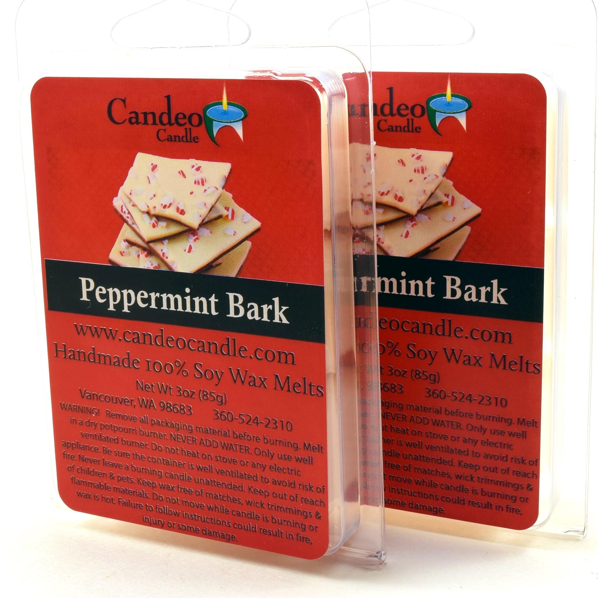 Peppermint Bark, Soy Melt Cubes, 2-Pack - Candeo Candle
