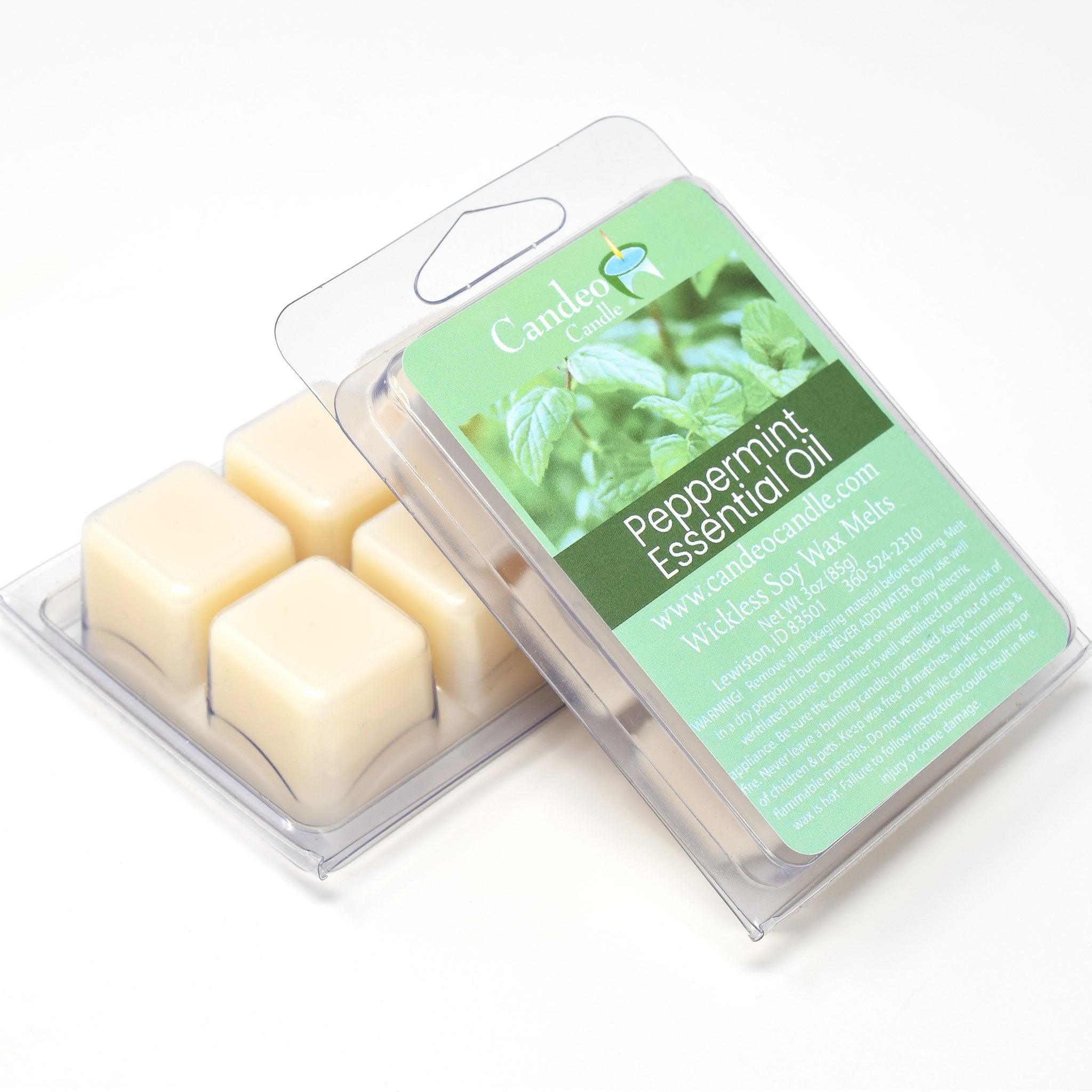 Peppermint Essential Oil, Soy Melt Cubes, 2-Pack - Candeo Candle