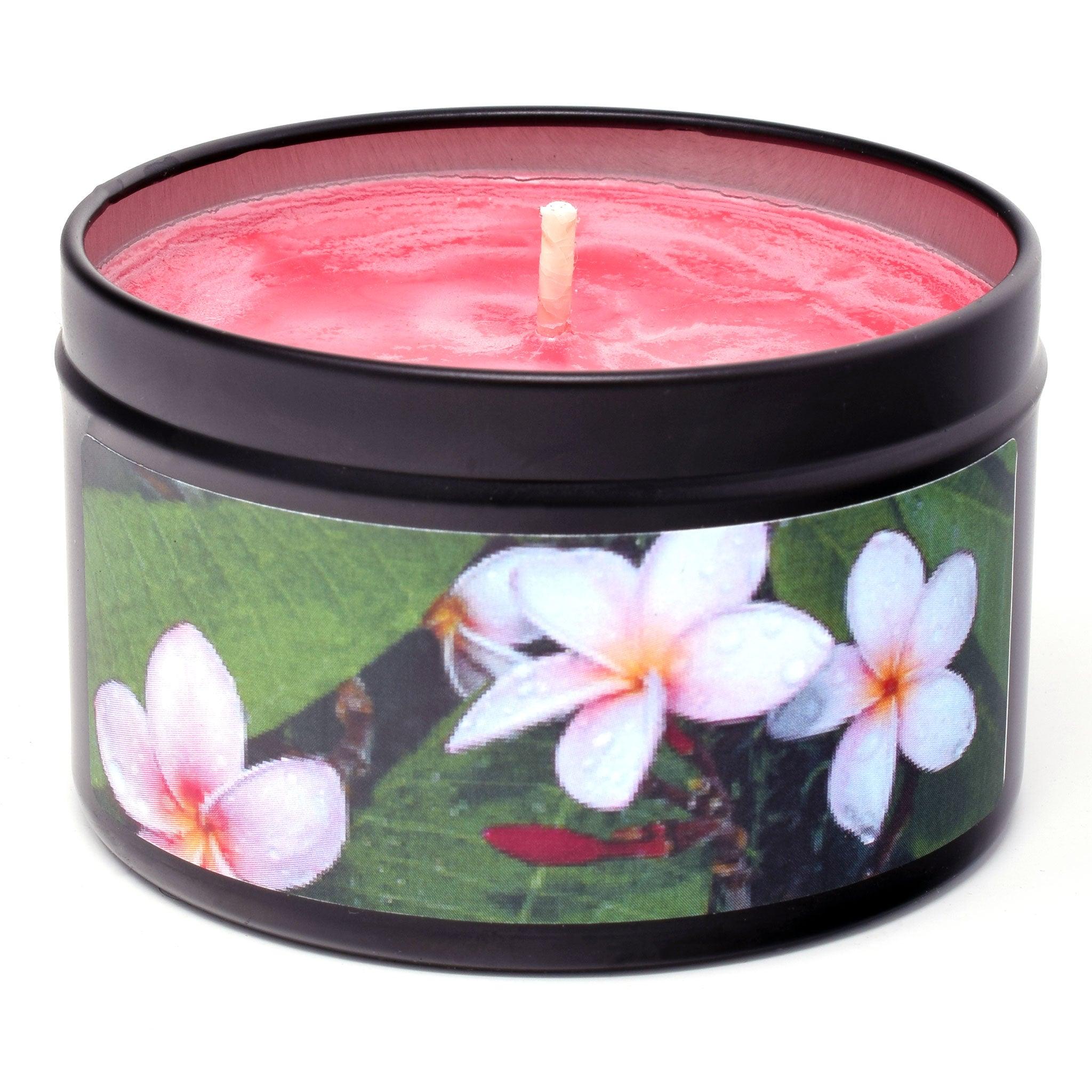 Perfectly Plumeria, 6oz Soy Candle Tin - Candeo Candle