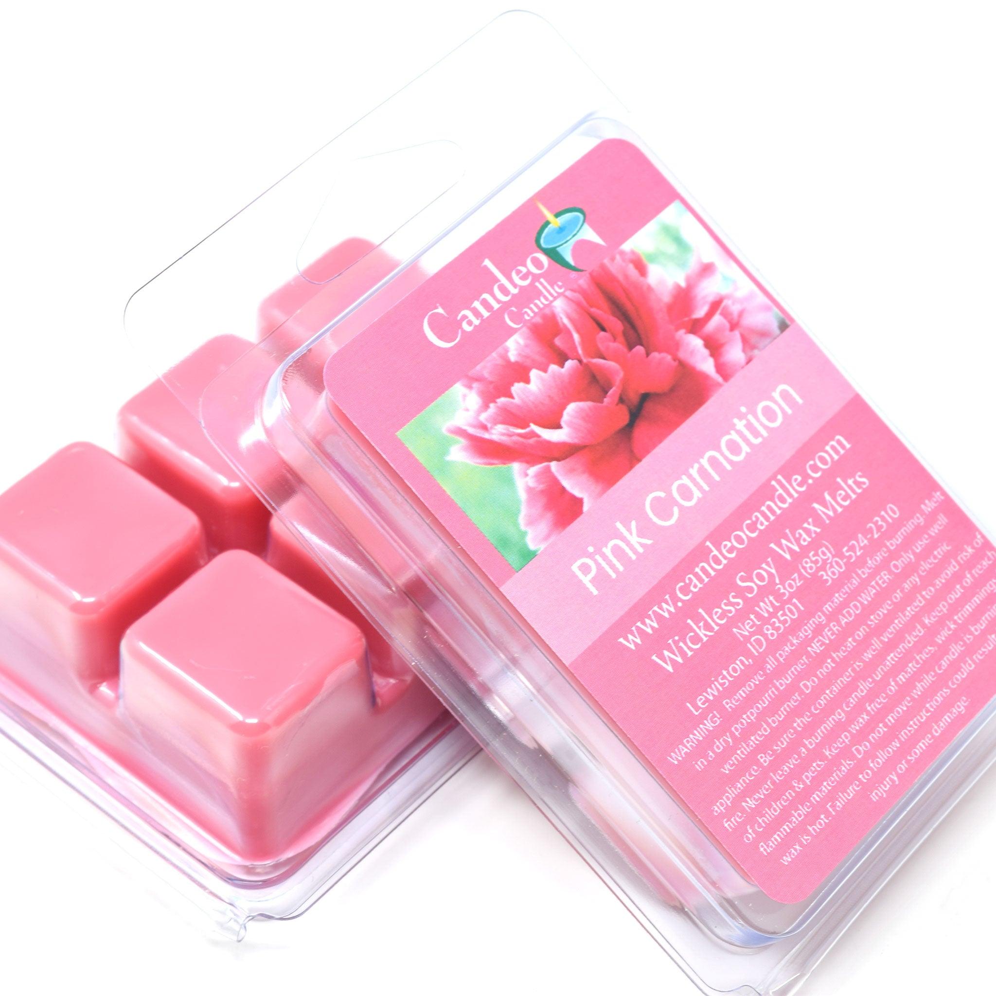 Pink Carnation, Soy Melt Cubes, 2-Pack - Candeo Candle