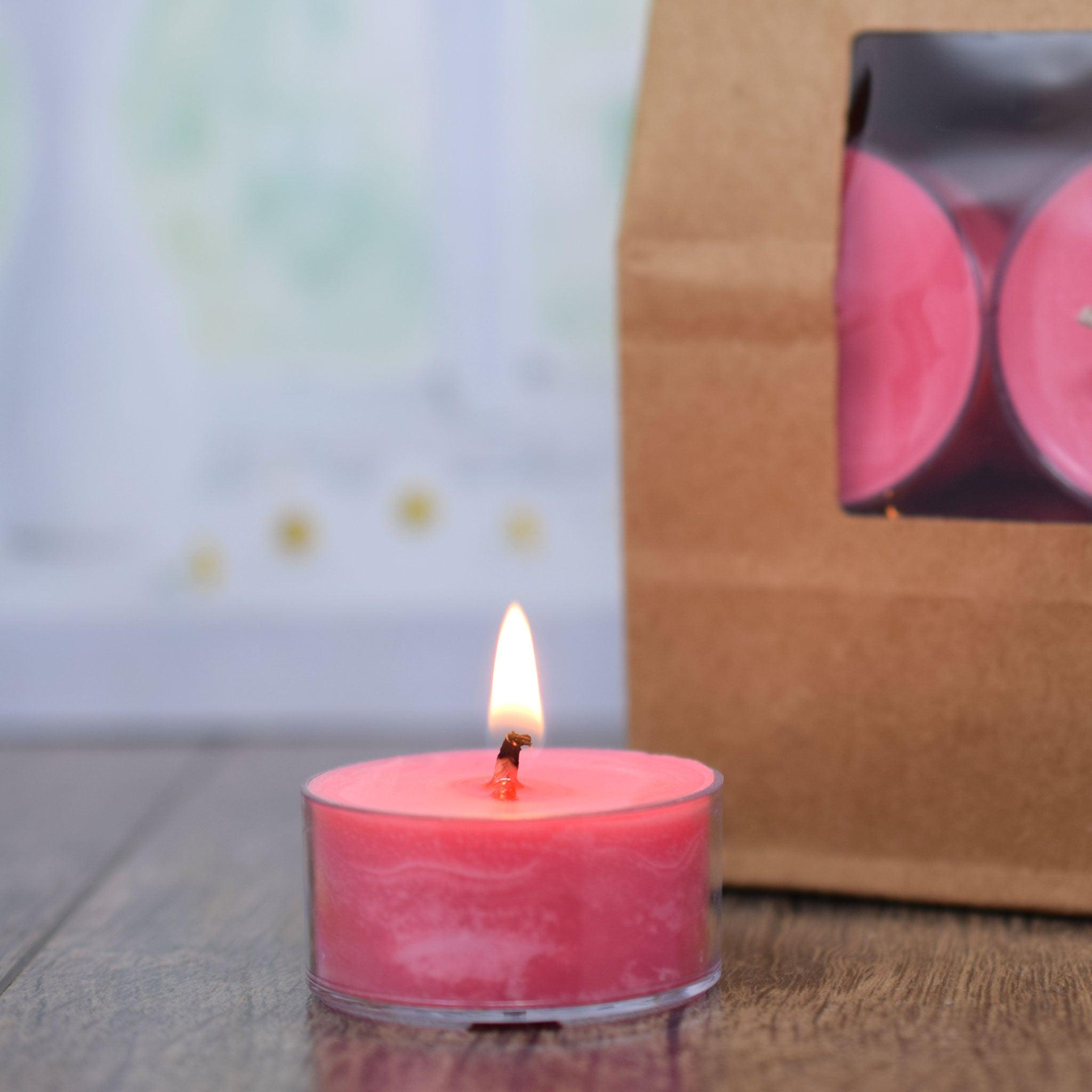 Rose Petals, Soy Tea Light 12-Pack - Candeo Candle