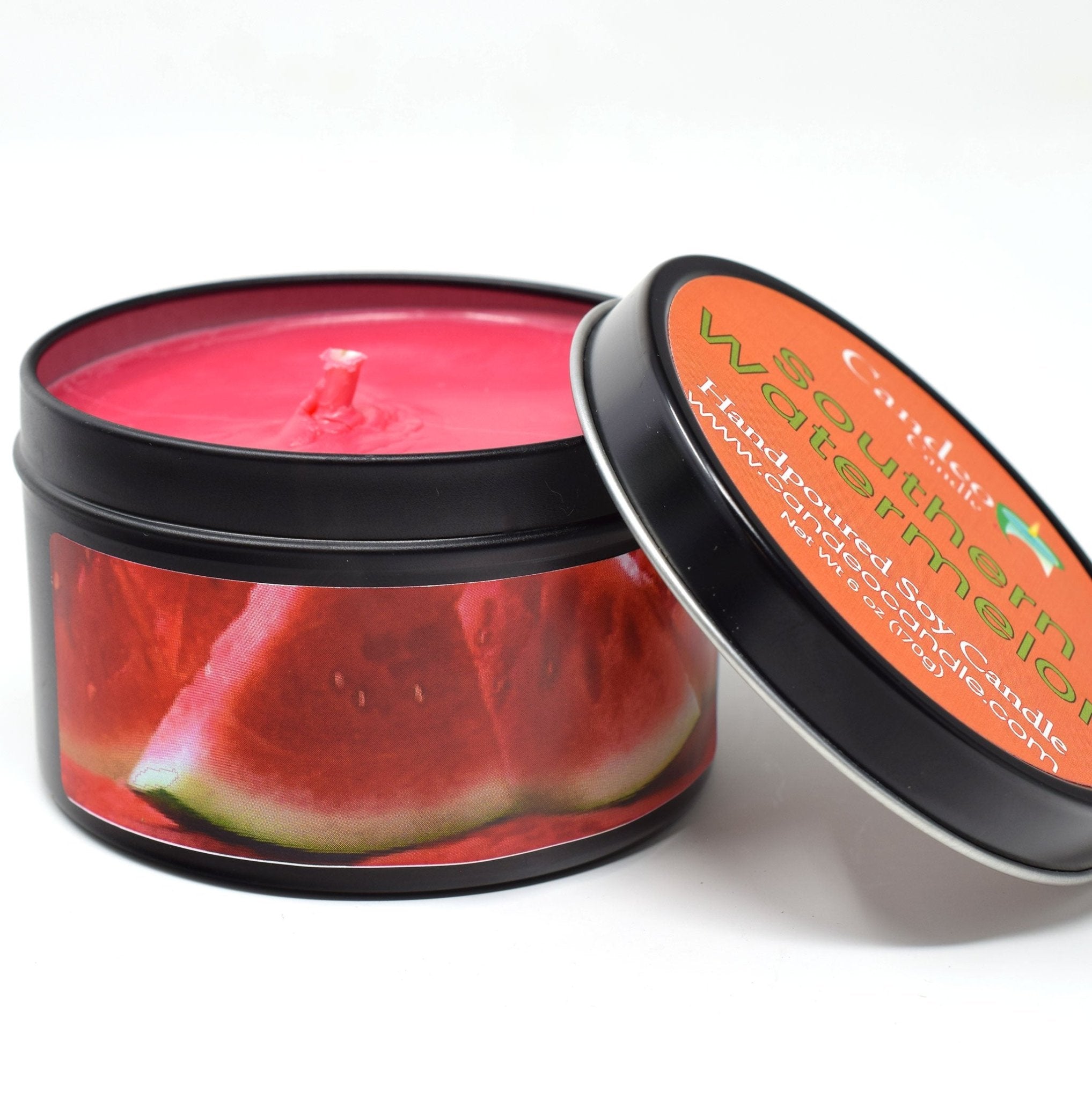 Southern Watermelon, 6oz Soy Candle Tin - Candeo Candle