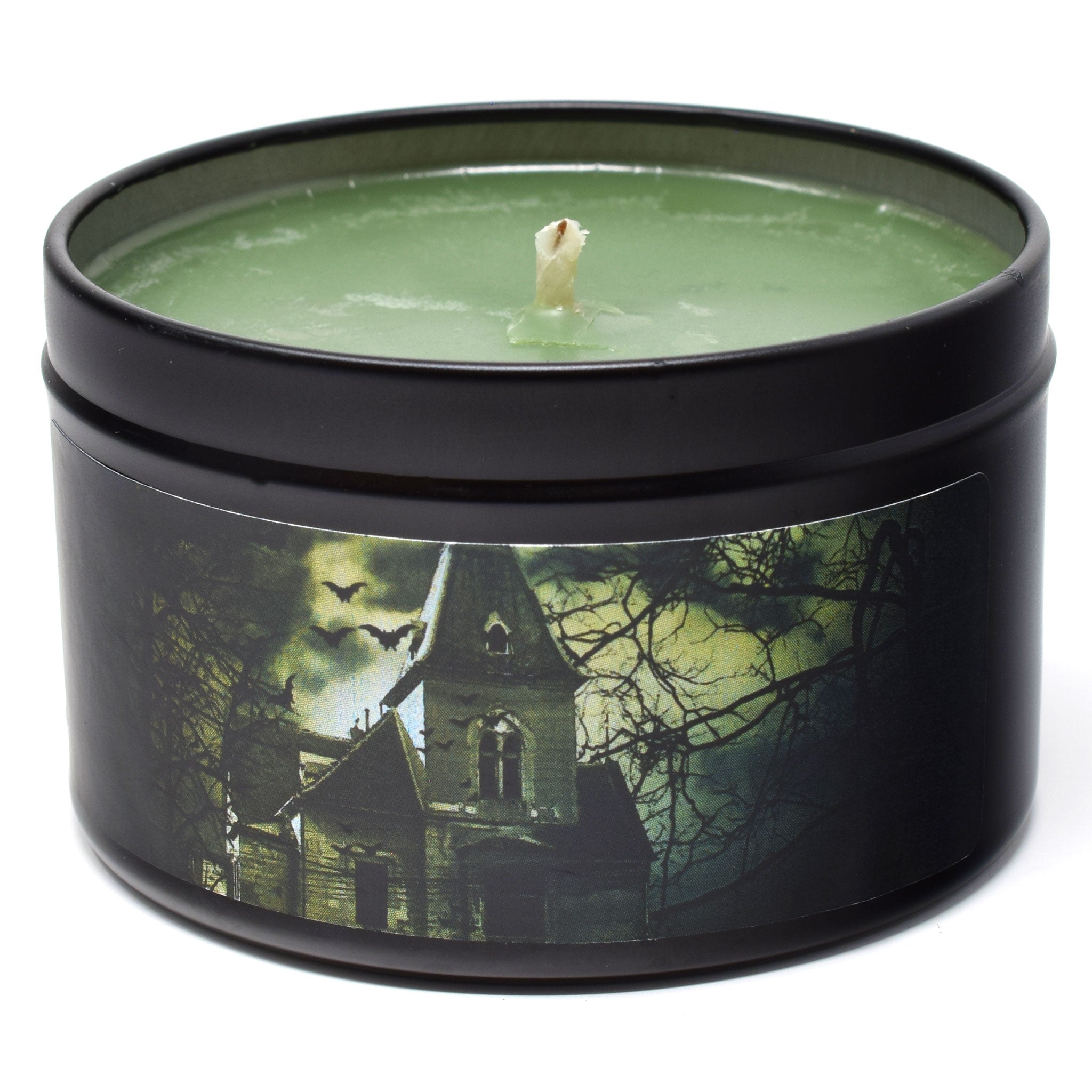 Spooky Mansion, 6oz Soy Candle Tin - Candeo Candle