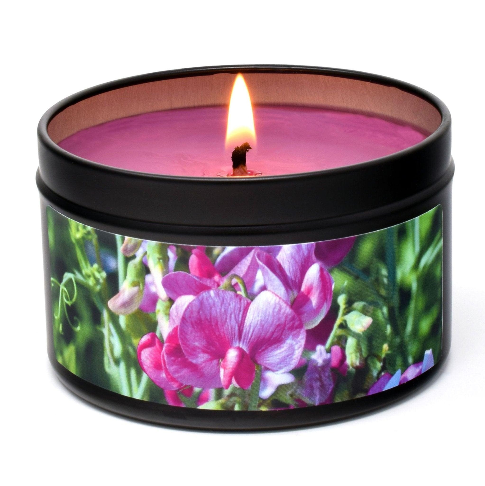 Sweet Pea, 6oz Soy Candle Tin - Candeo Candle