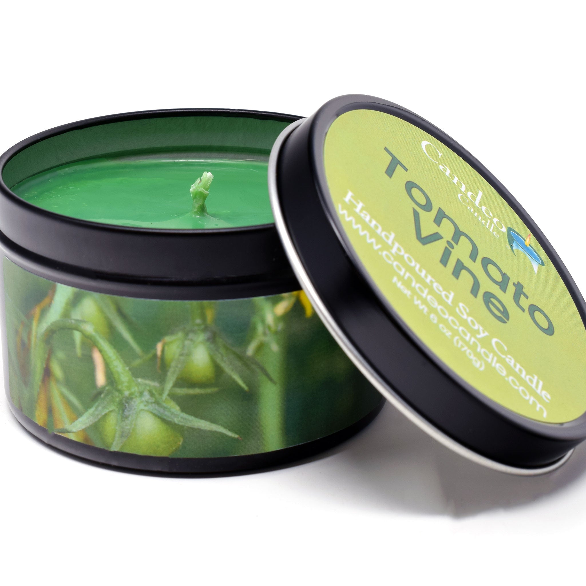Tomato Vine, 6oz Soy Candle Tin - Candeo Candle