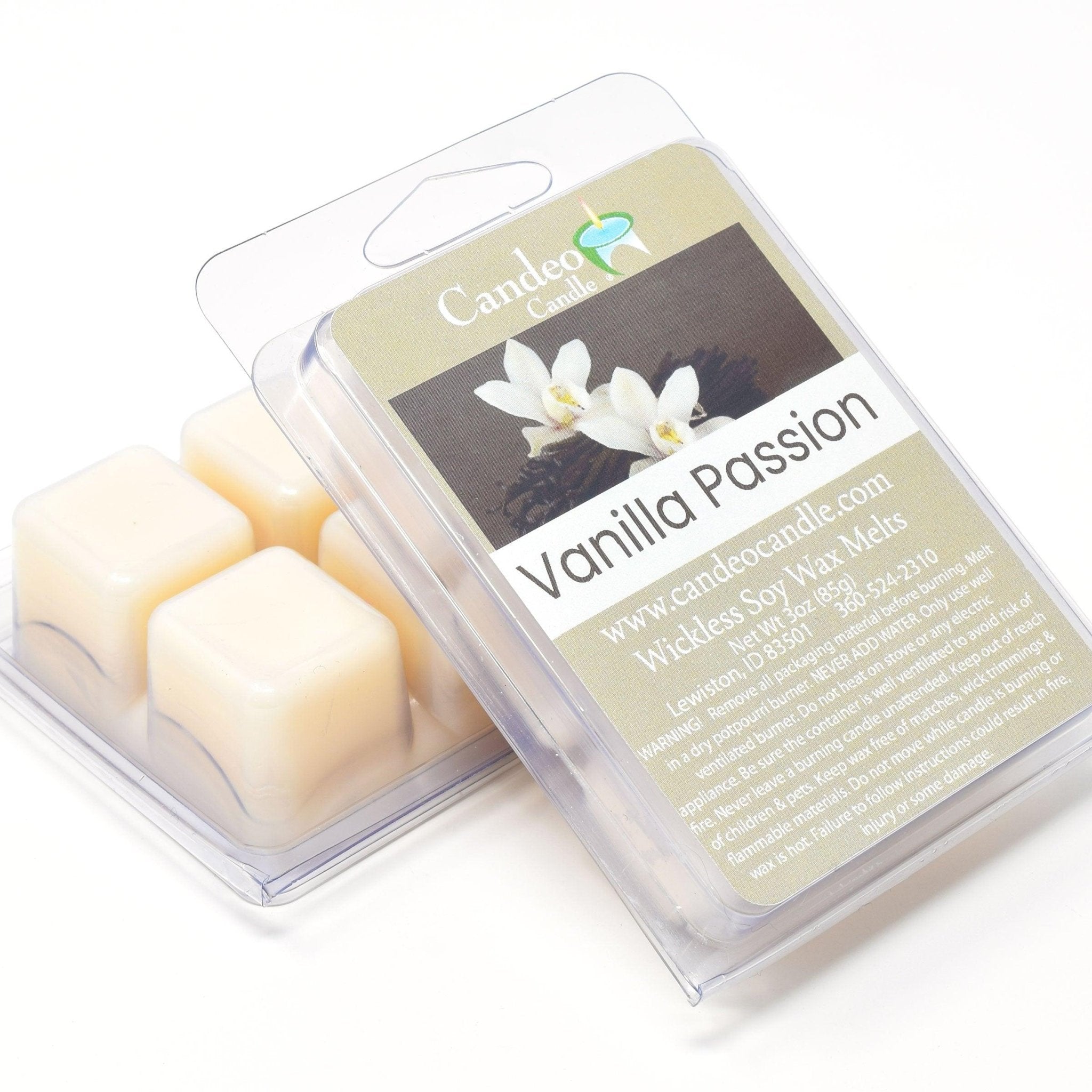 Vanilla Passion, Soy Melt Cubes, 2-Pack - Candeo Candle