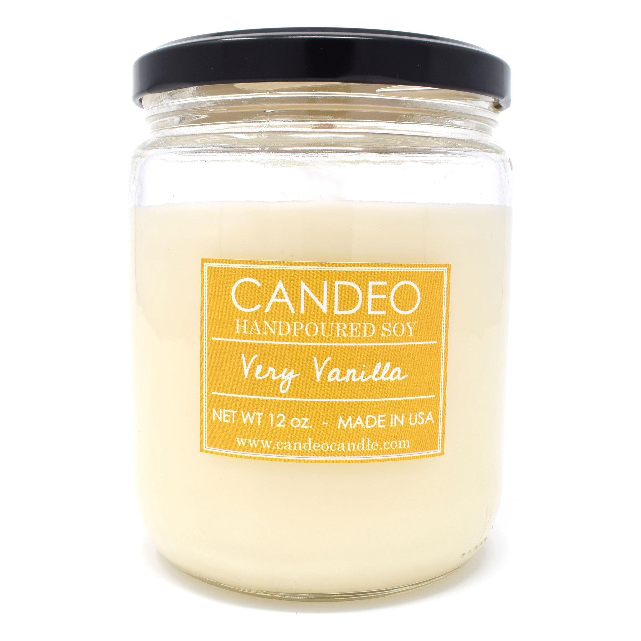 Very Vanilla, 14oz Soy Candle Jar - Candeo Candle