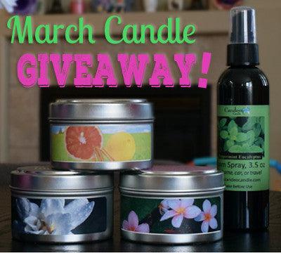 March 2016 Soy Candle Tin and Room Spray Giveaway! - Candeo Candle