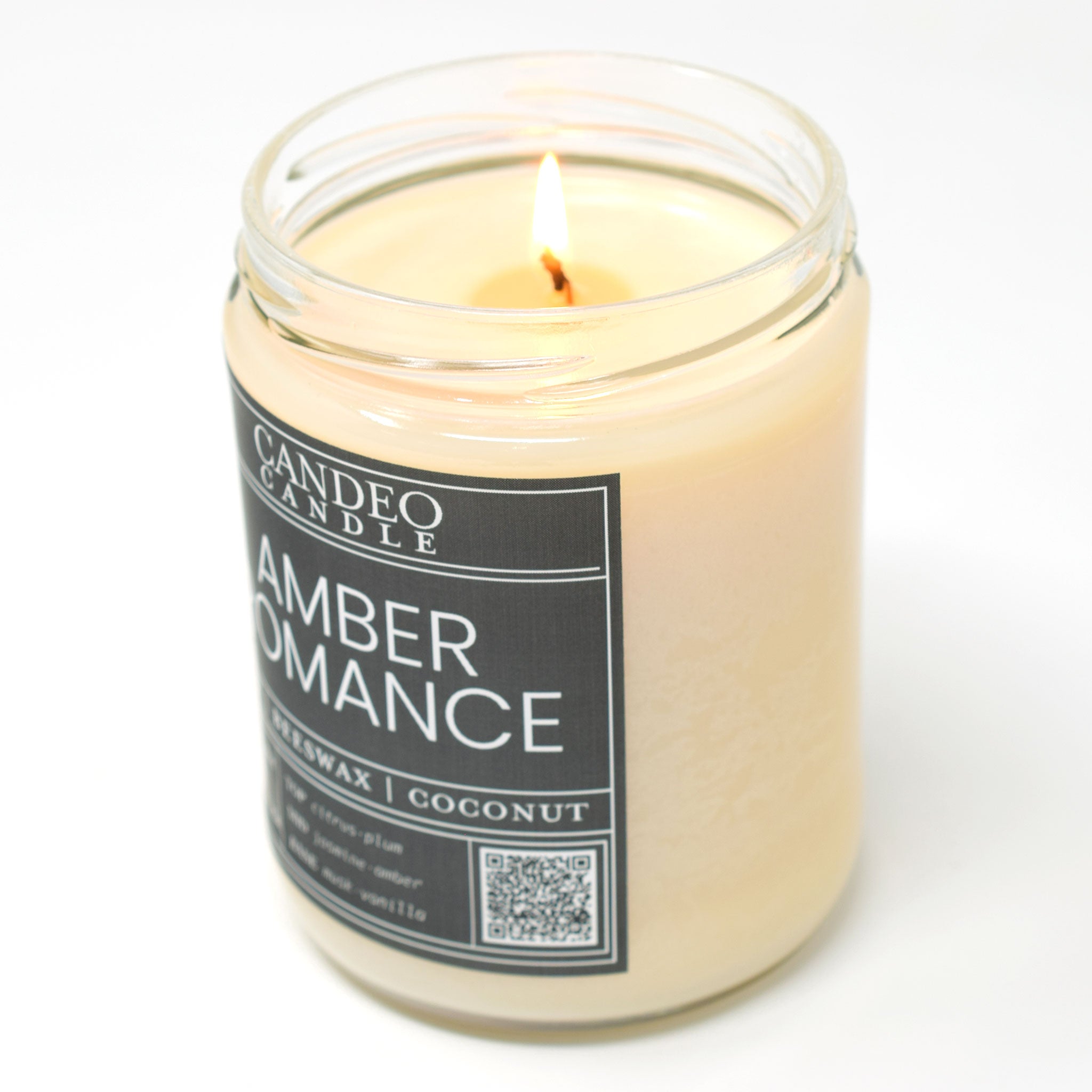 Amber Romance, Scented Candle, 14oz Soy Candle Jar